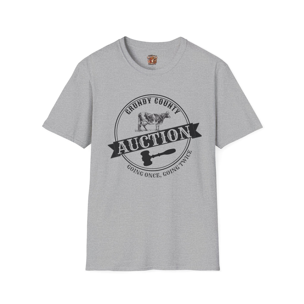 Grundy County Auction T-Shirt — Vintage Farm Livestock Sale Tee