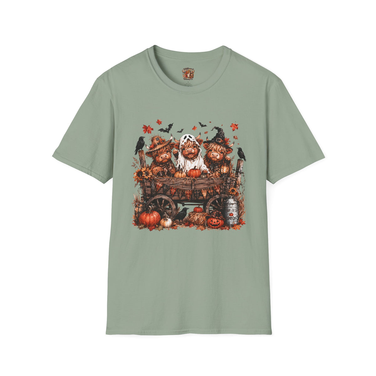 Halloween Pig Trio T-Shirt — Cute Spooky Farm Pumpkin Tee