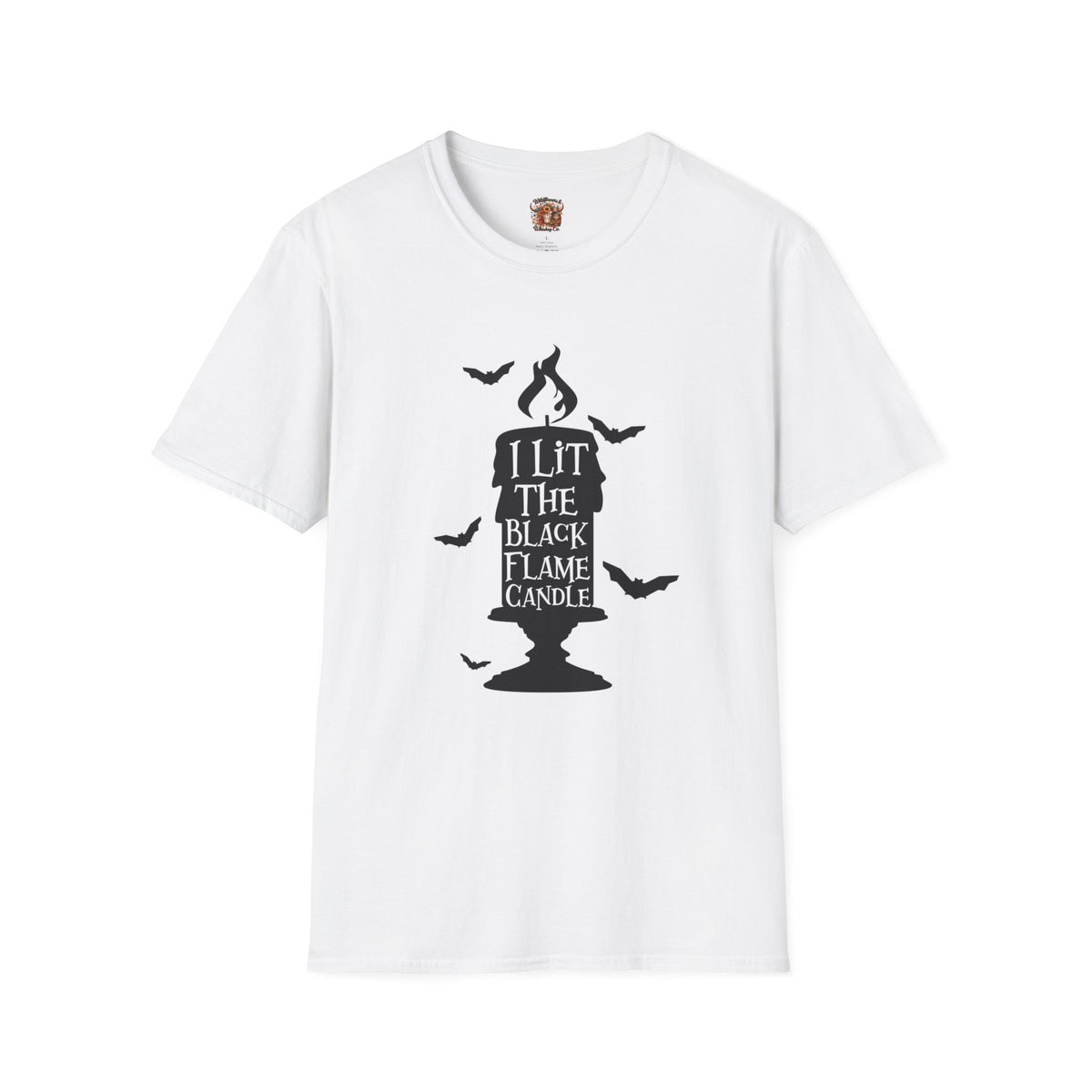 Candle Graphic T-Shirt — “I Lit The Black Flame Candle” Halloween Tee