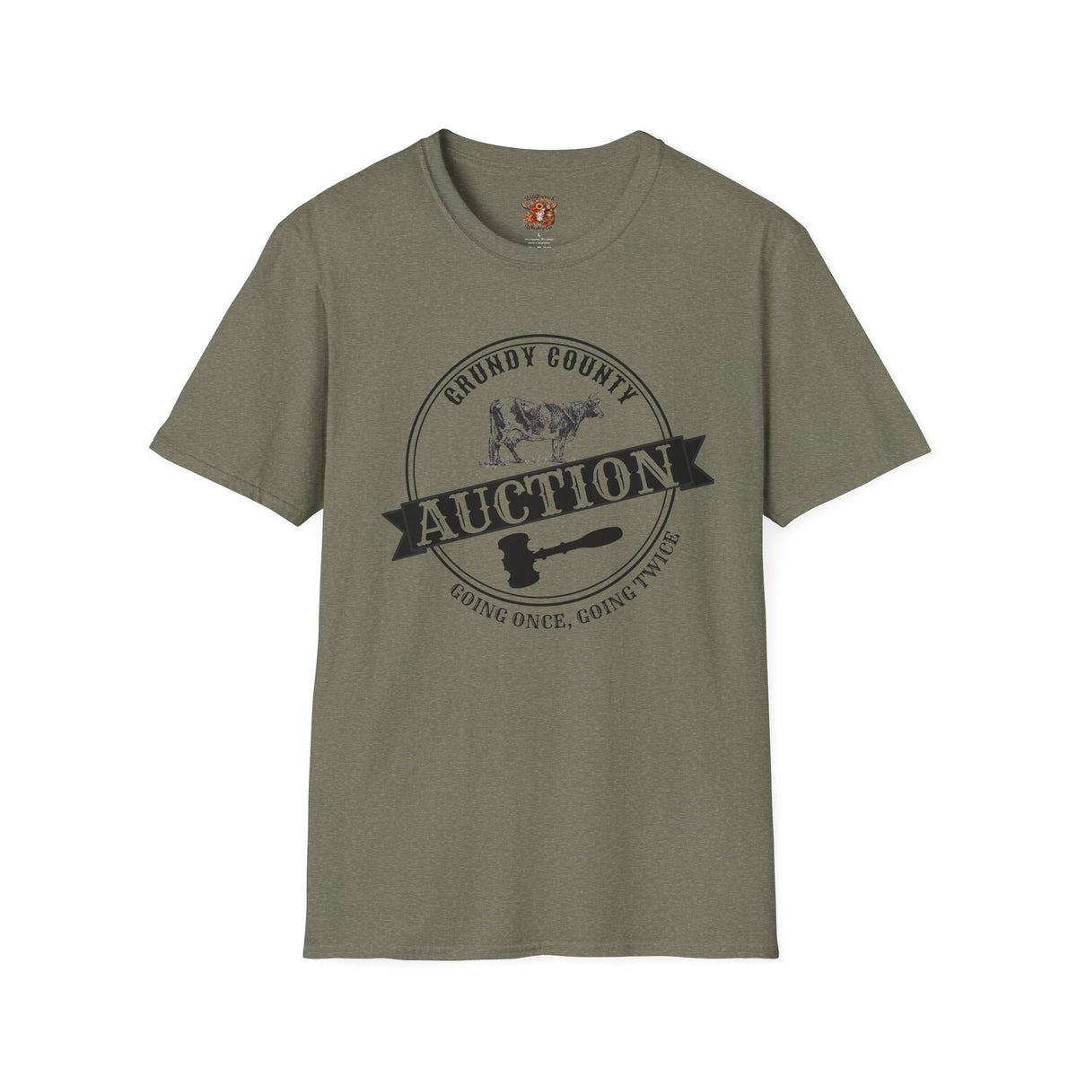 Grundy County Auction T-Shirt — Vintage Farm Livestock Sale Tee