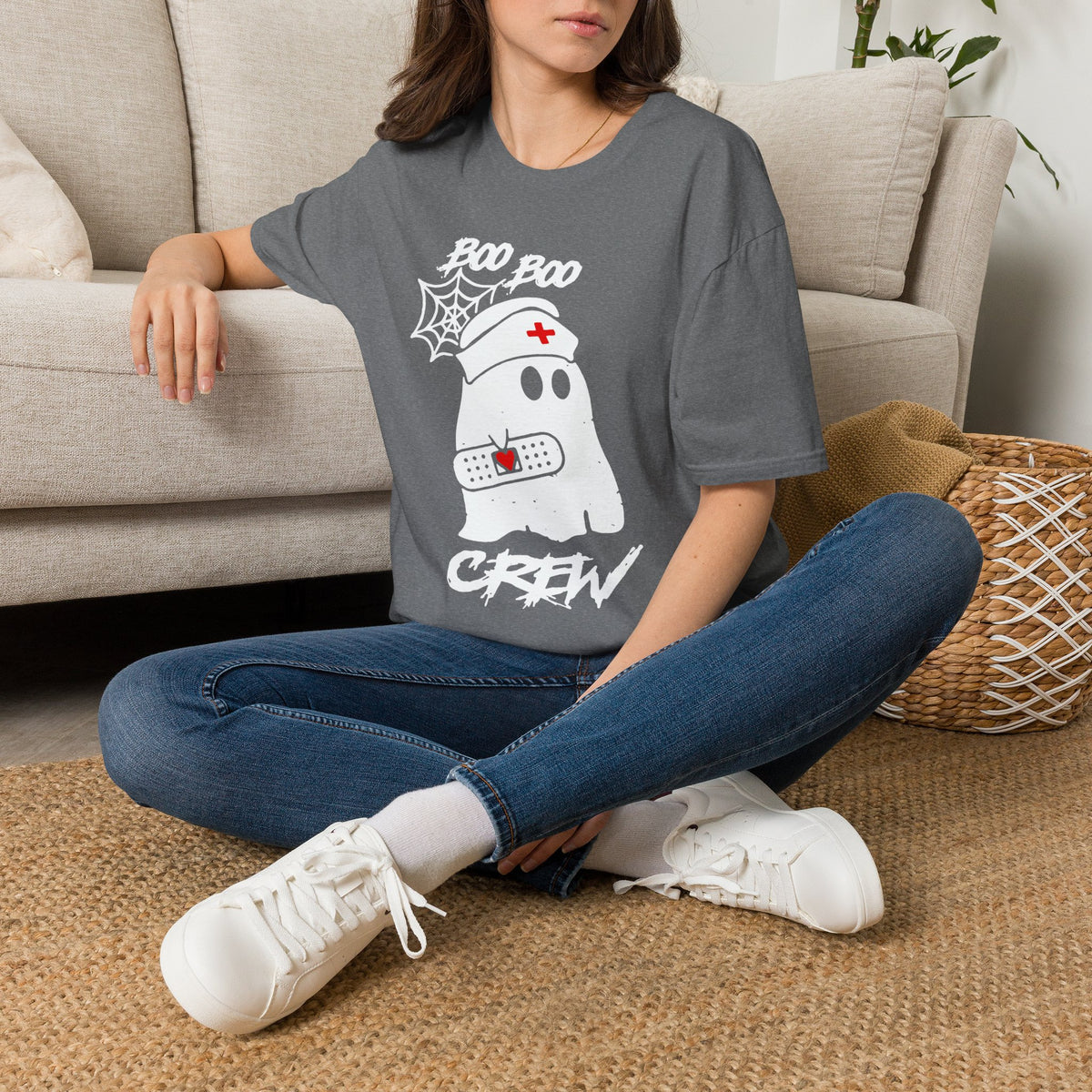 Boo Boo Crew T‑Shirt — Cute Tiny Chest Icons, Casual Everyday Tee