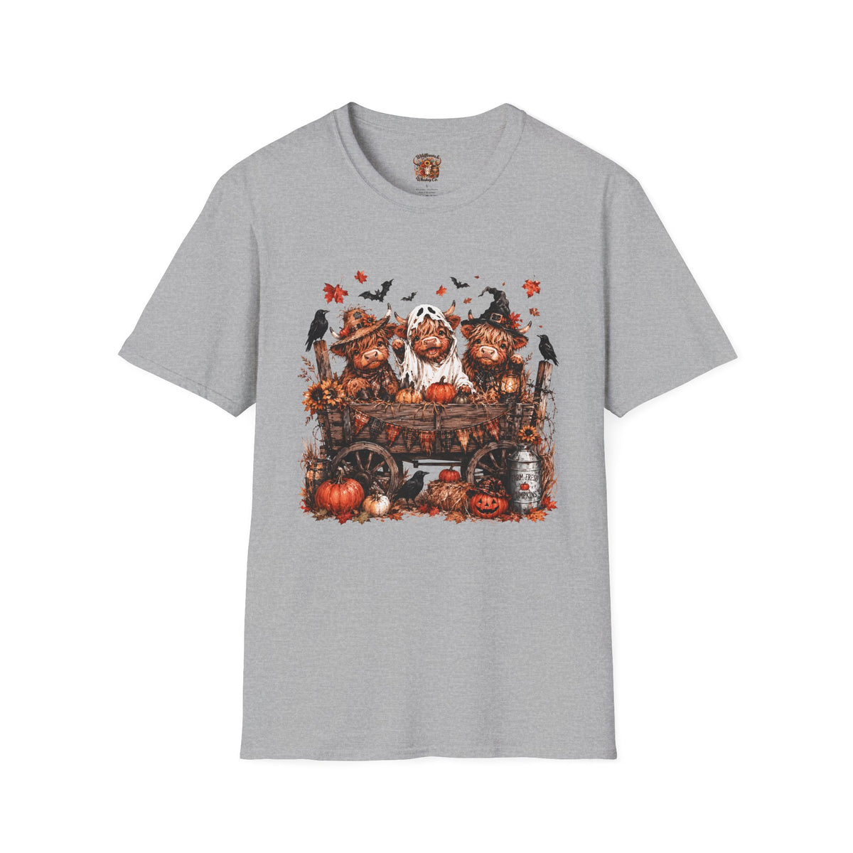 Halloween Pig Trio T-Shirt — Cute Spooky Farm Pumpkin Tee