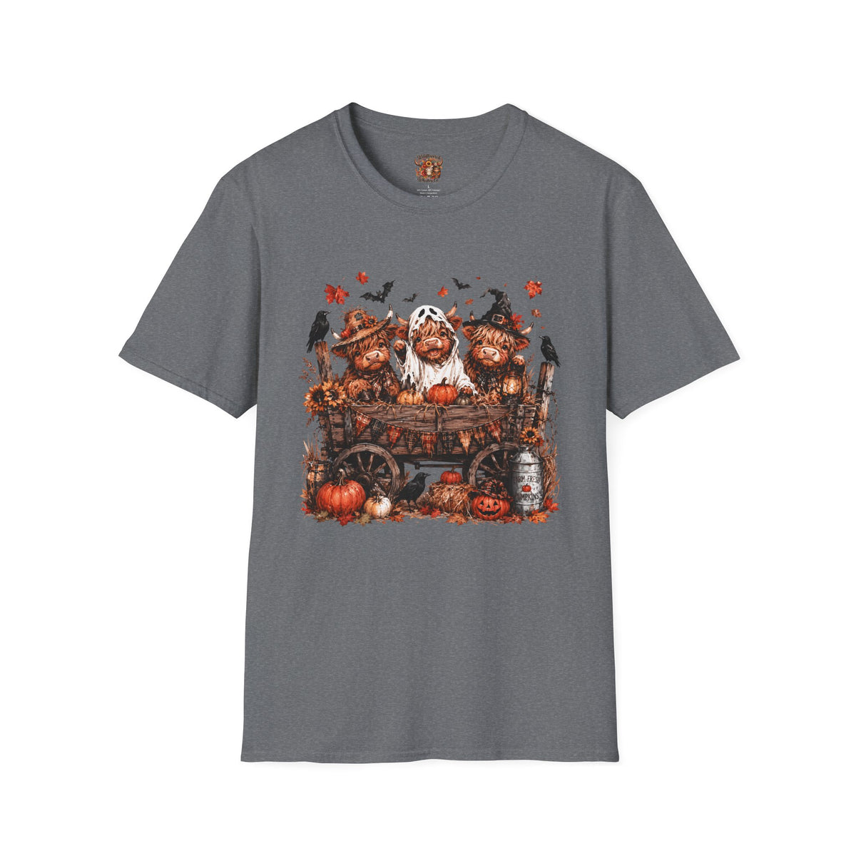 Halloween Pig Trio T-Shirt — Cute Spooky Farm Pumpkin Tee