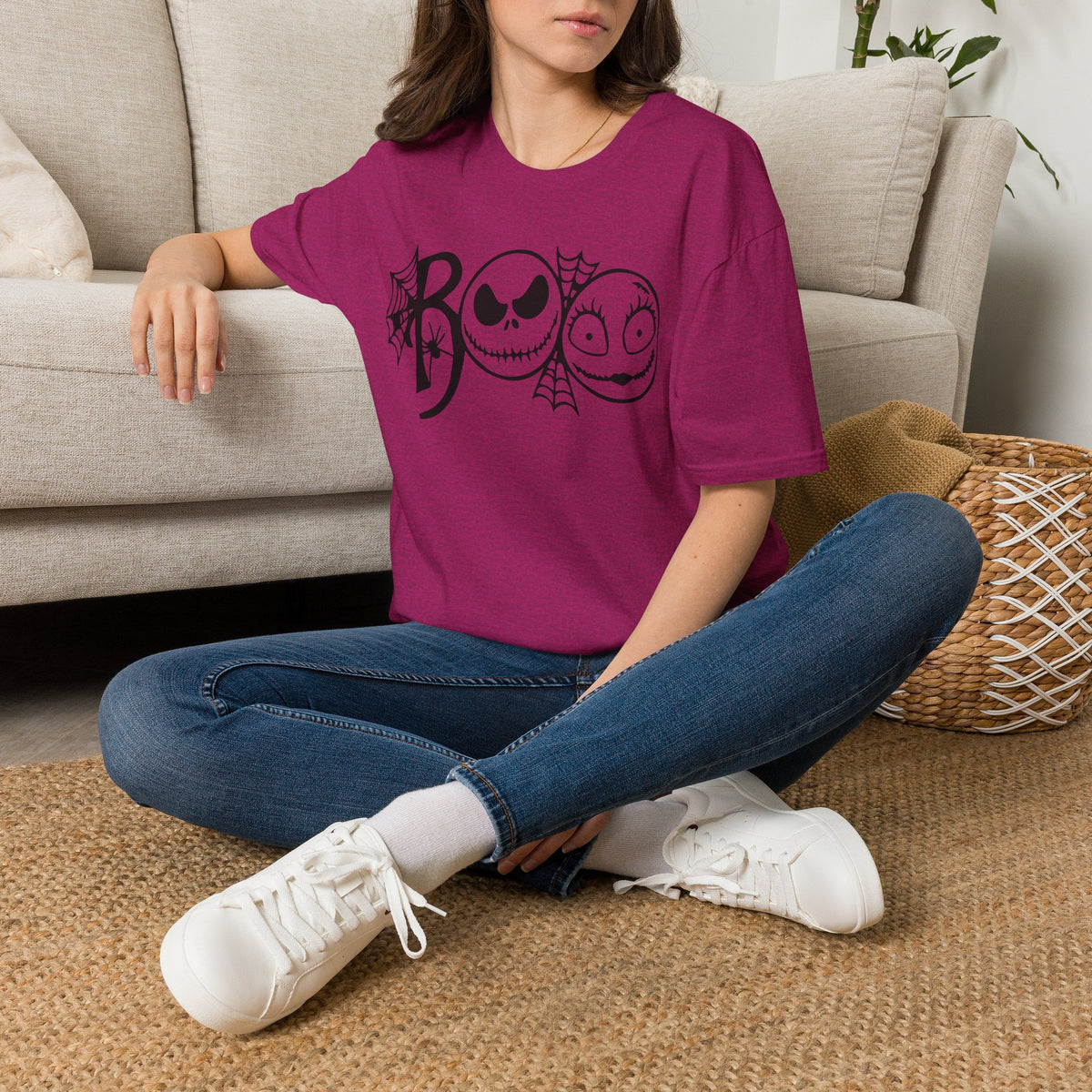 Boo Jack & Sally Halloween T-Shirt — Spooky Spiderweb Costume Tee