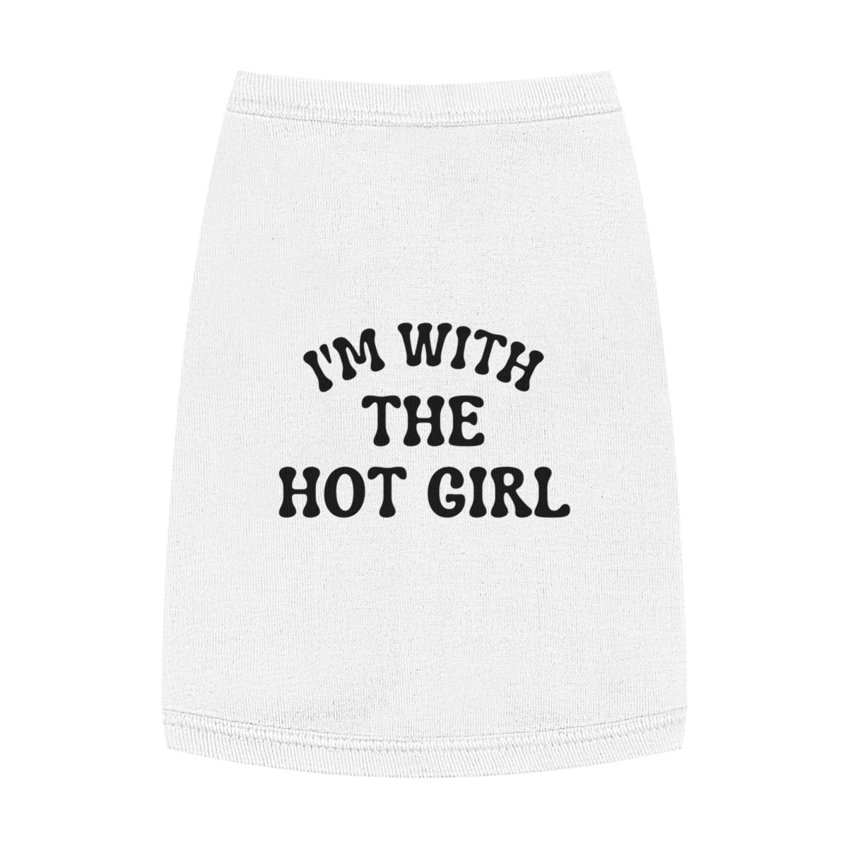 Pet Tank Top - "I’m With The Hot Girl" Cute Gray Dog Tank
