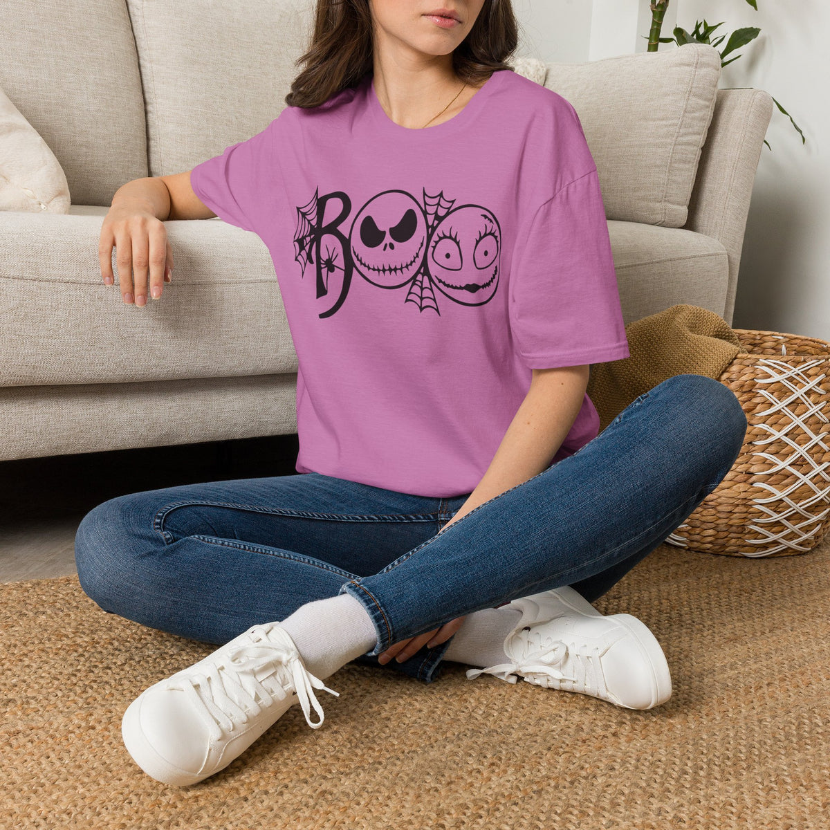 Boo Jack & Sally Halloween T-Shirt — Spooky Spiderweb Costume Tee