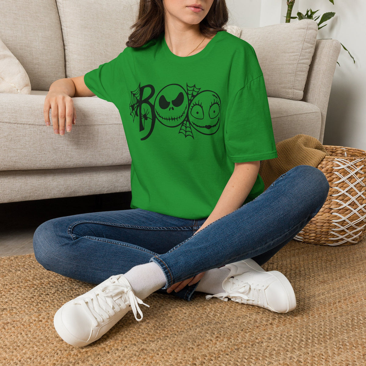 Boo Jack & Sally Halloween T-Shirt — Spooky Spiderweb Costume Tee