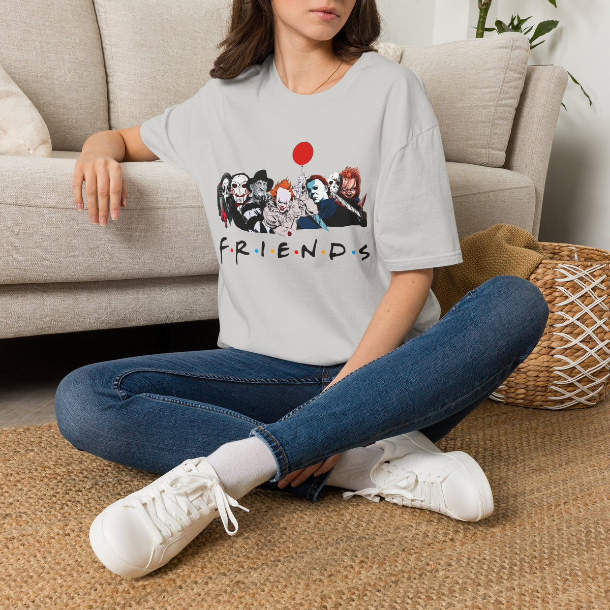 Horror Movie Villains Tee — 'F•R•I•E•N•D•S' Group Design