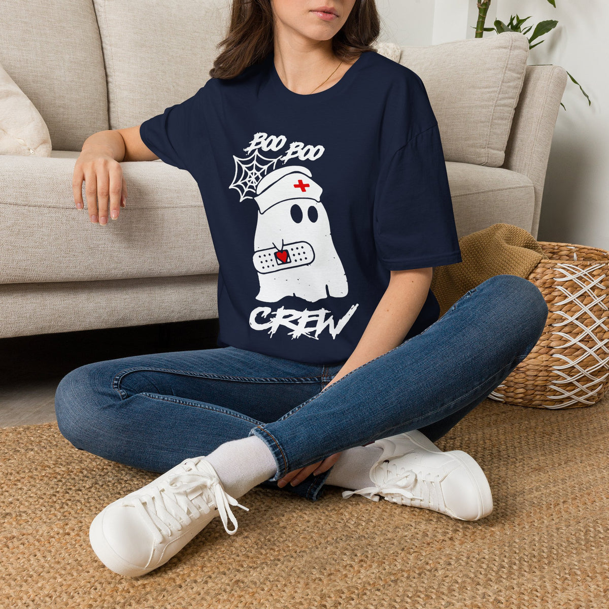 Boo Boo Crew T‑Shirt — Cute Tiny Chest Icons, Casual Everyday Tee