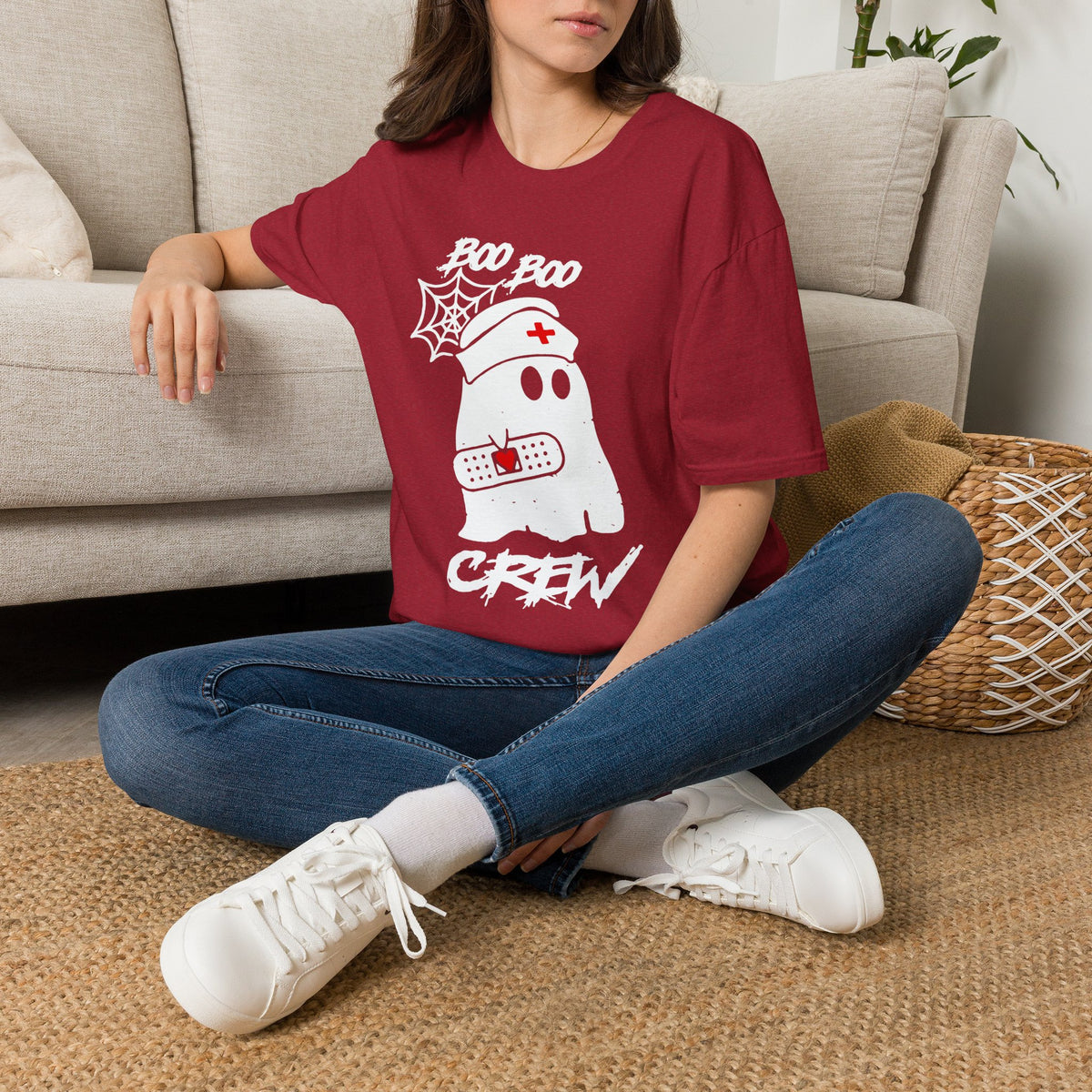 Boo Boo Crew T‑Shirt — Cute Tiny Chest Icons, Casual Everyday Tee