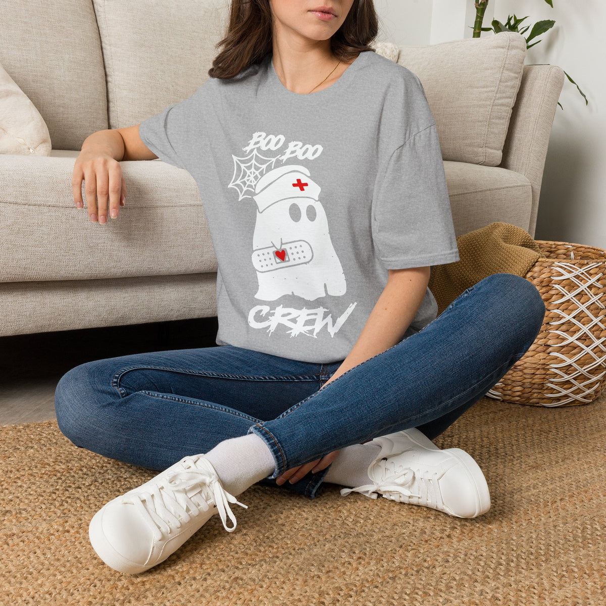Boo Boo Crew T‑Shirt — Cute Tiny Chest Icons, Casual Everyday Tee