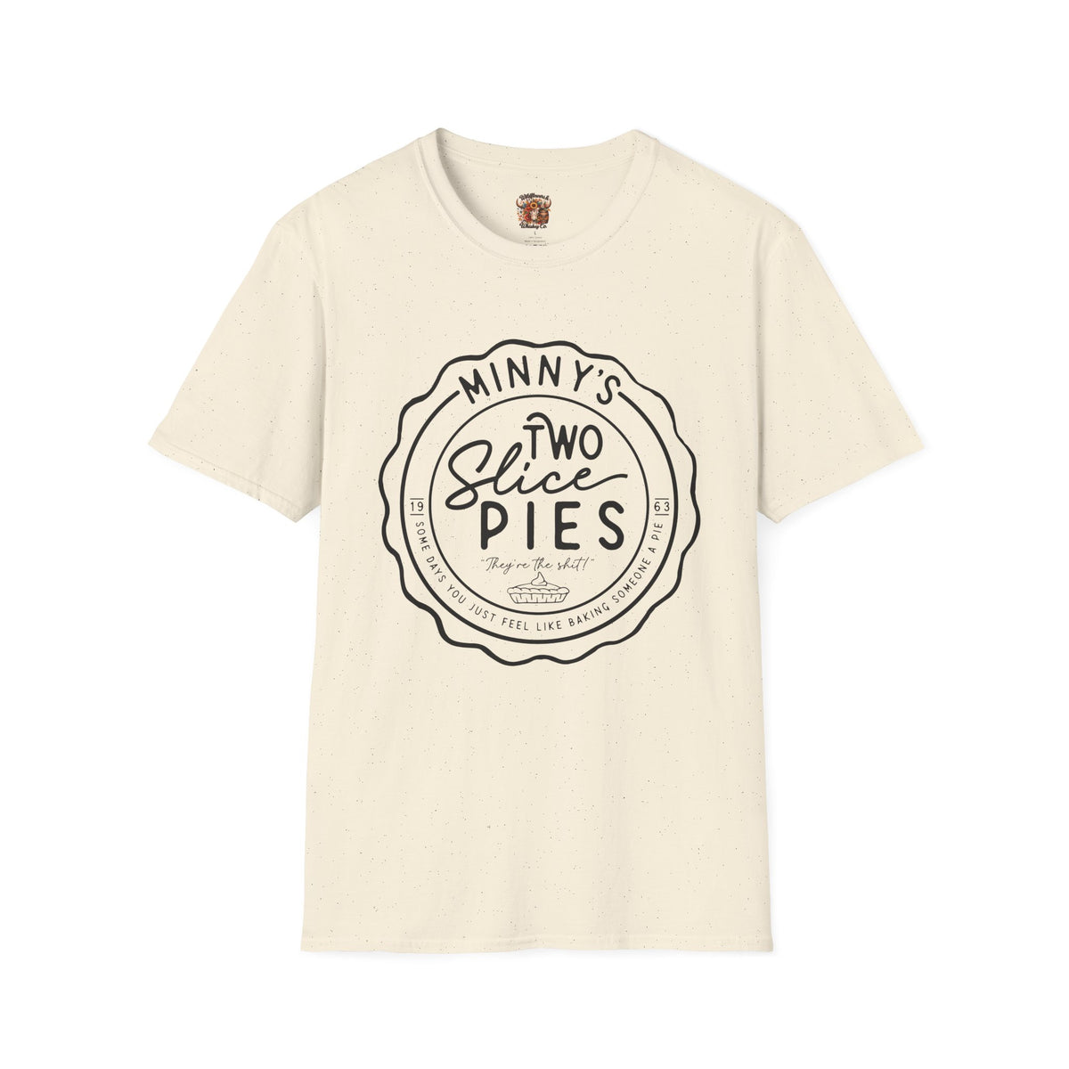 Two Slice Pies T‑Shirt — Minny’s Vintage Pie Shop Tee