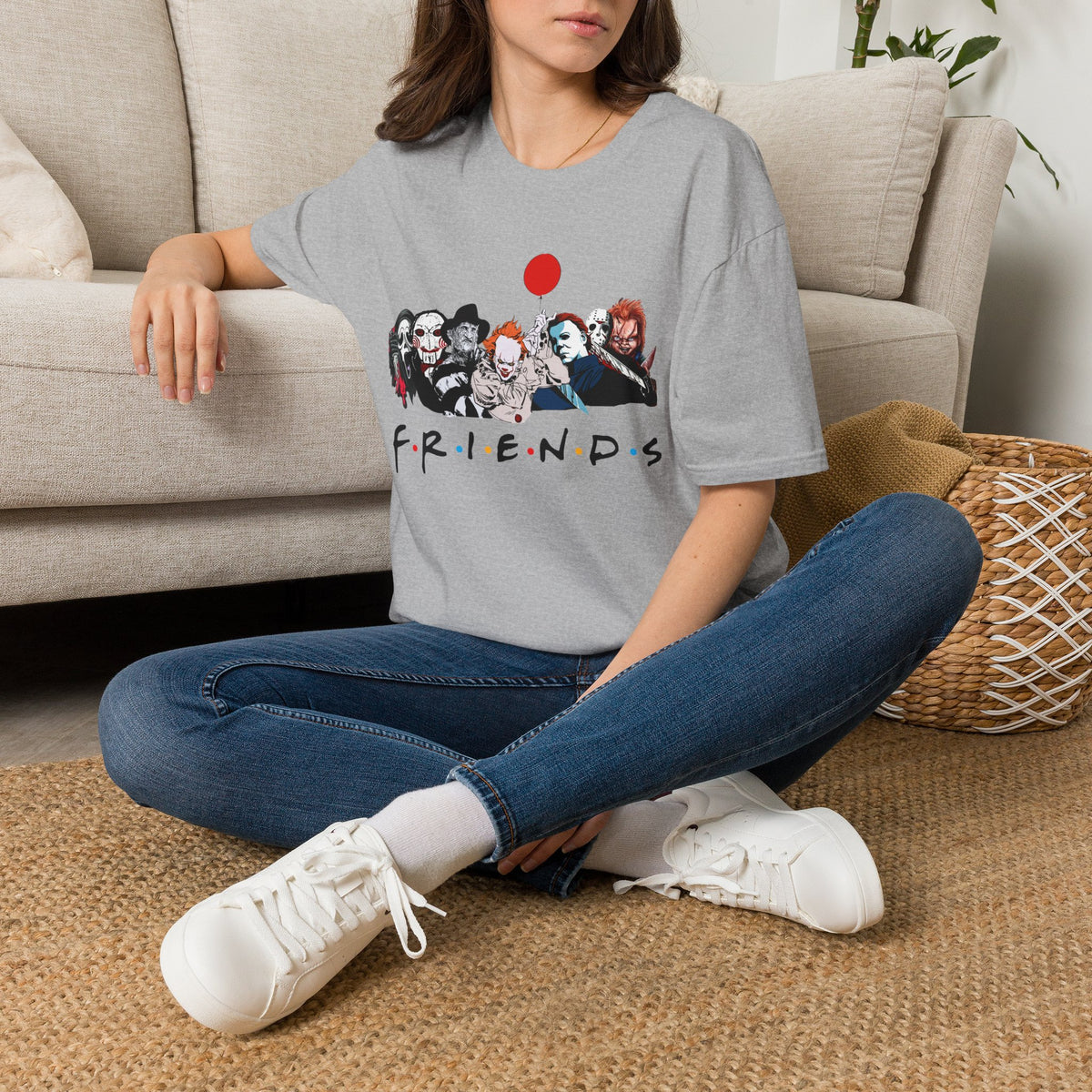 Horror Movie Villains Tee — 'F•R•I•E•N•D•S' Group Design