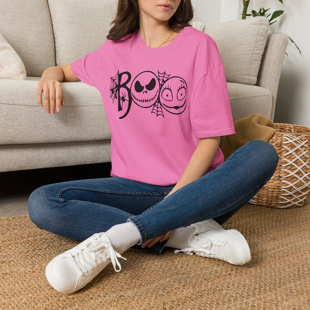 Boo Jack & Sally Halloween T-Shirt — Spooky Spiderweb Costume Tee