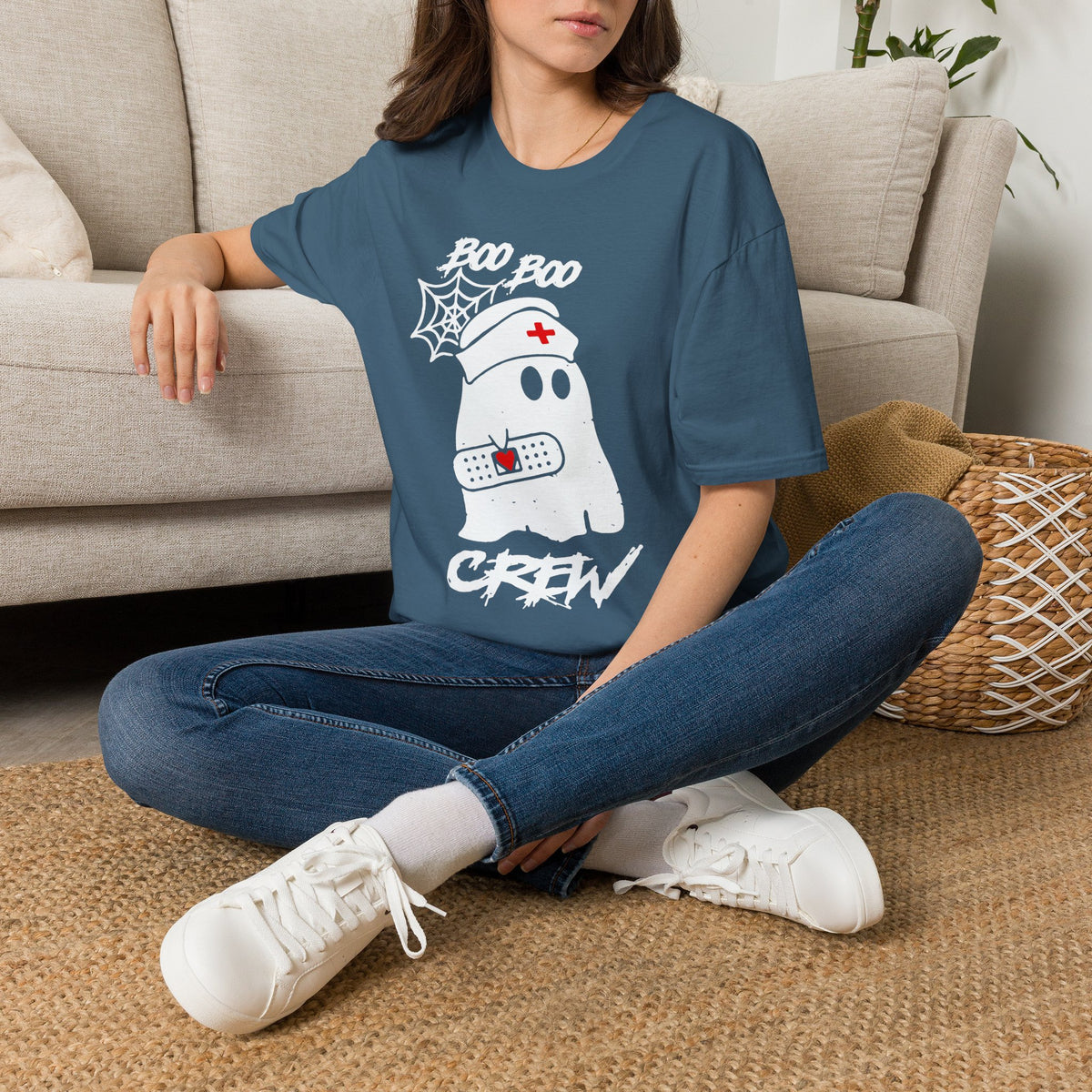 Boo Boo Crew T‑Shirt — Cute Tiny Chest Icons, Casual Everyday Tee