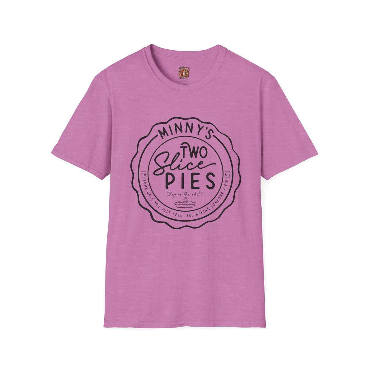 Two Slice Pies T‑Shirt — Minny’s Vintage Pie Shop Tee