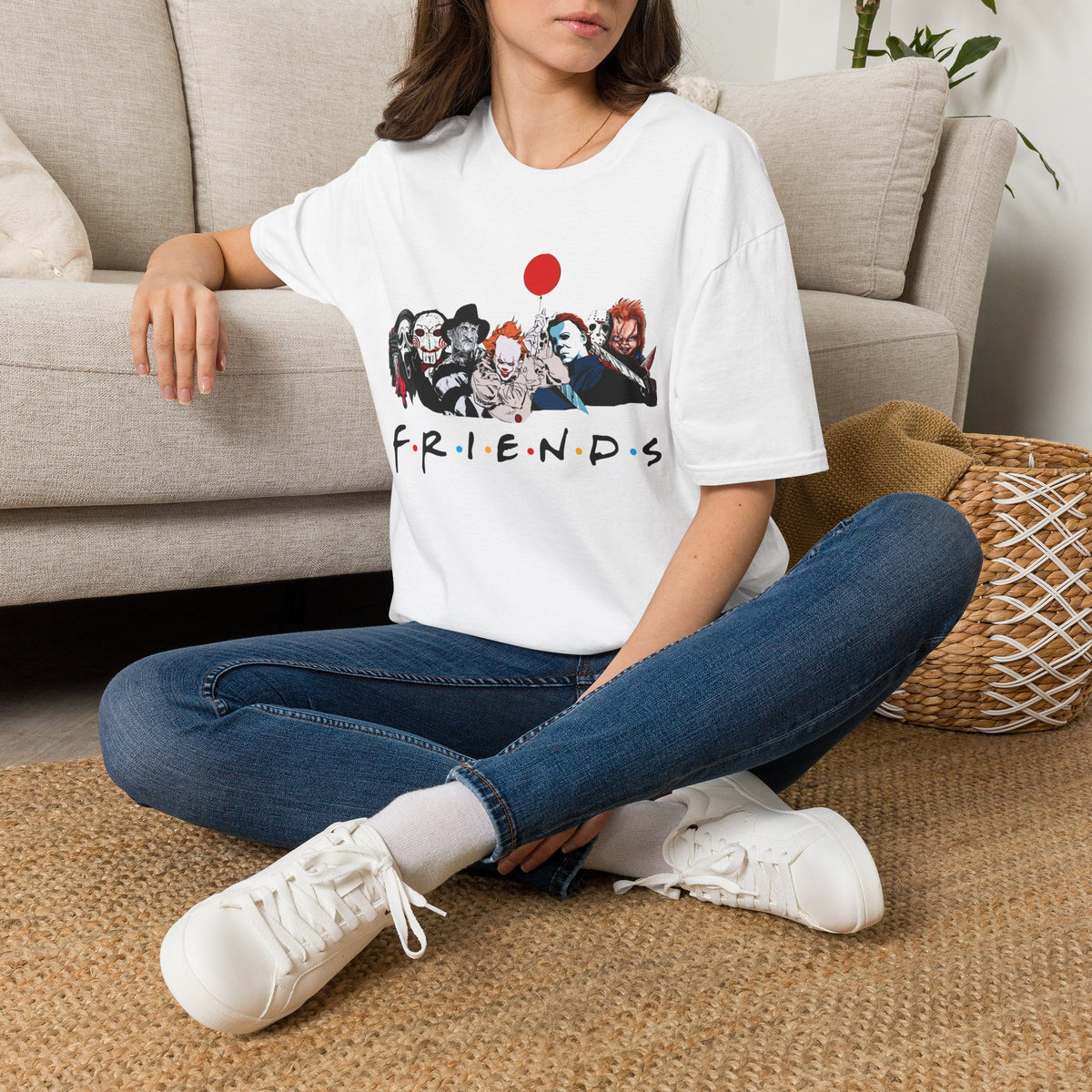 Horror Movie Villains Tee — 'F•R•I•E•N•D•S' Group Design