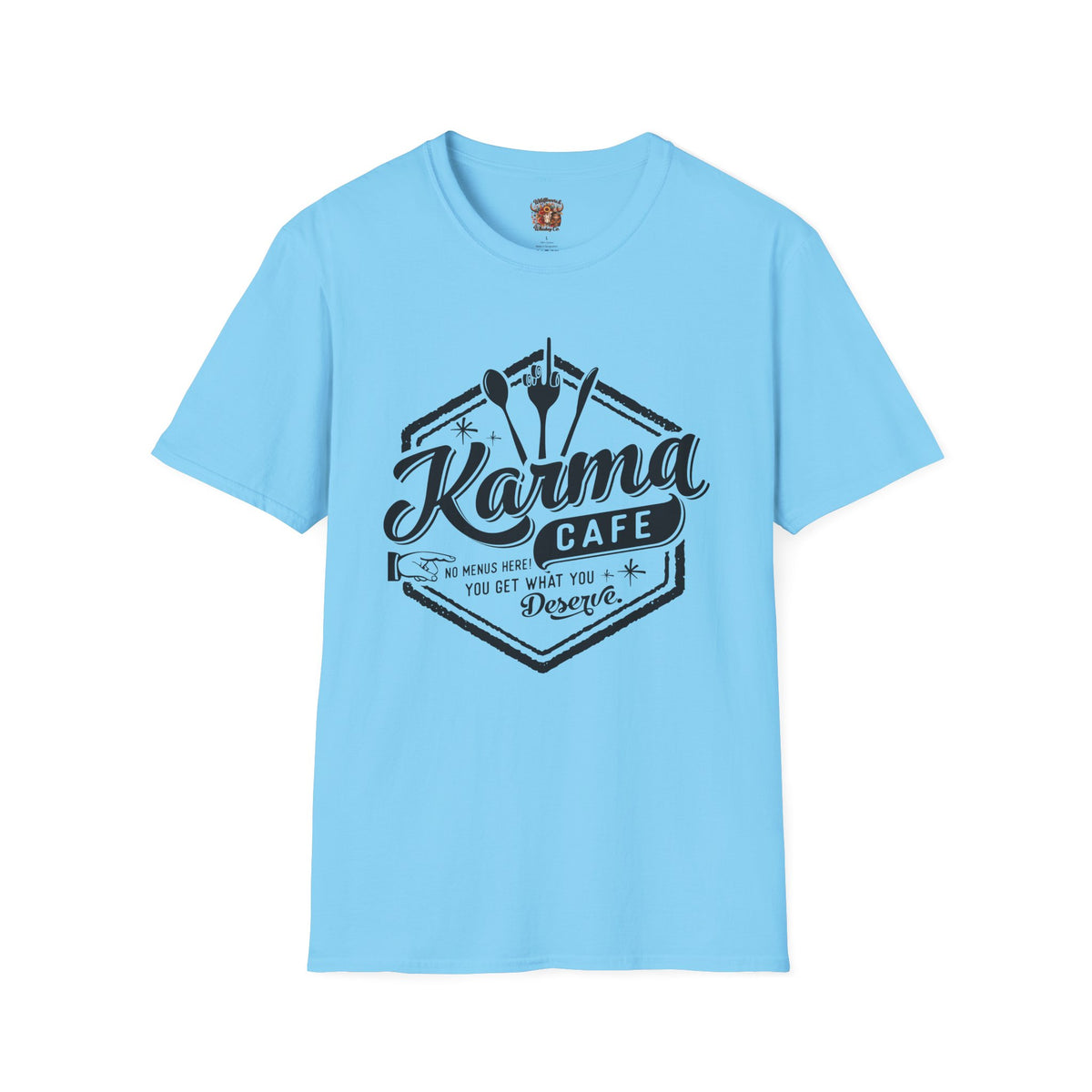 Karma Cafe T-Shirt — Vintage Coffee & Eatery Logo Tee