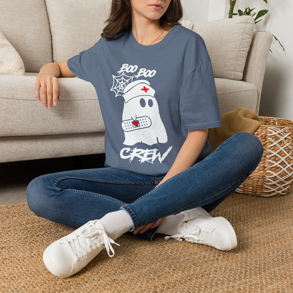 Boo Boo Crew T‑Shirt — Cute Tiny Chest Icons, Casual Everyday Tee