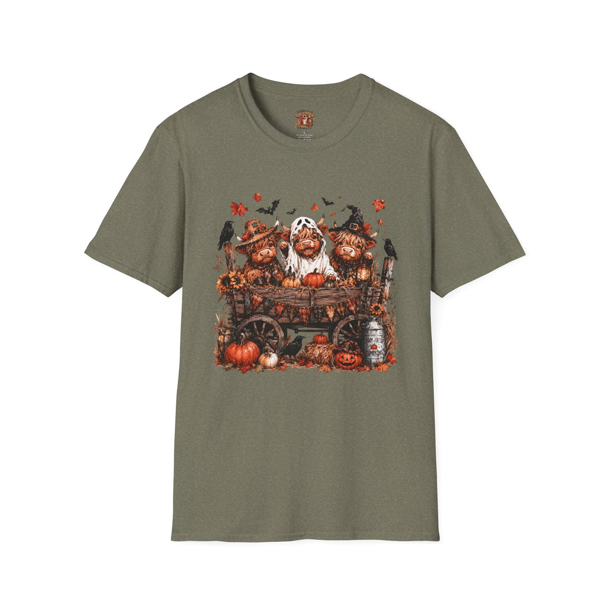 Halloween Pig Trio T-Shirt — Cute Spooky Farm Pumpkin Tee