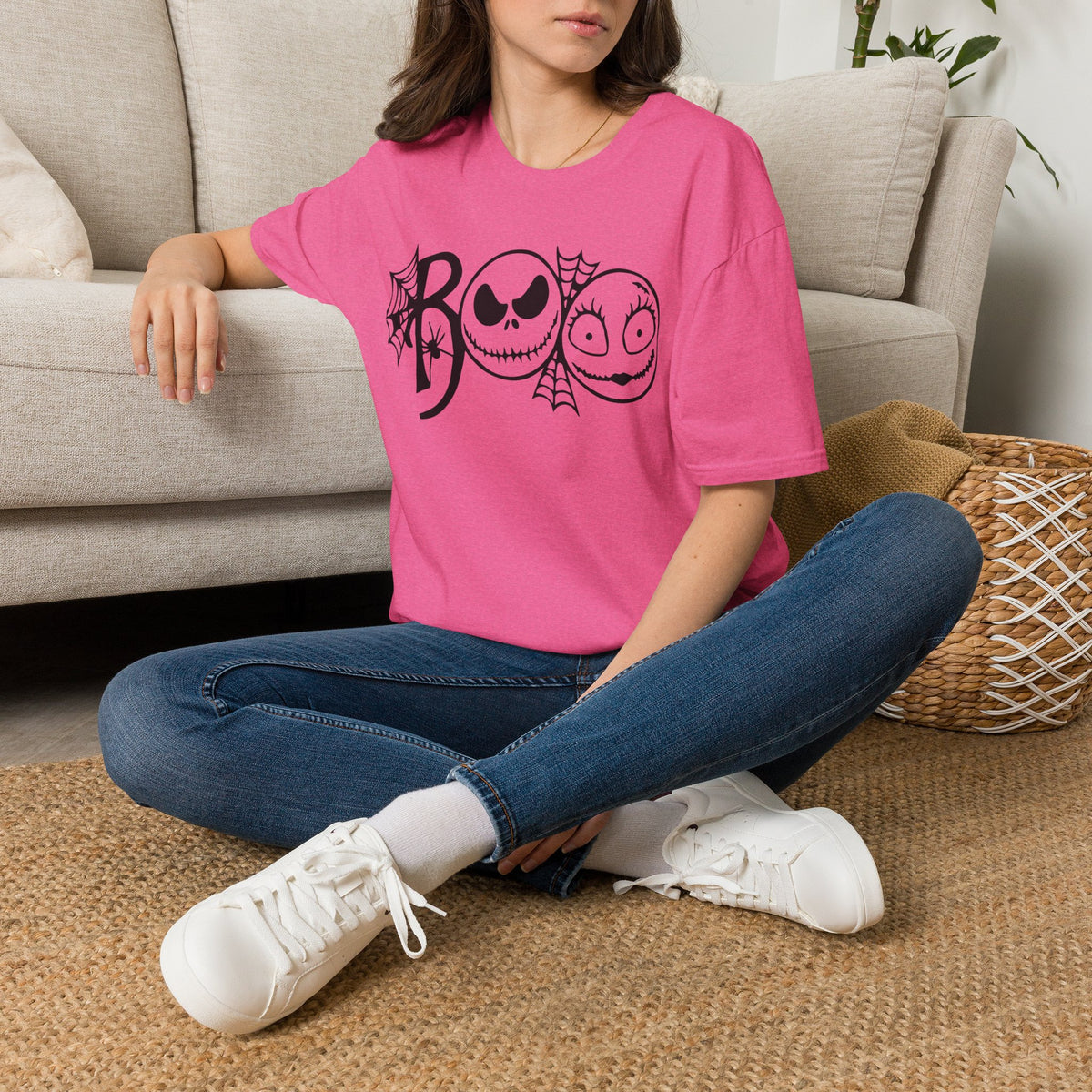 Boo Jack & Sally Halloween T-Shirt — Spooky Spiderweb Costume Tee