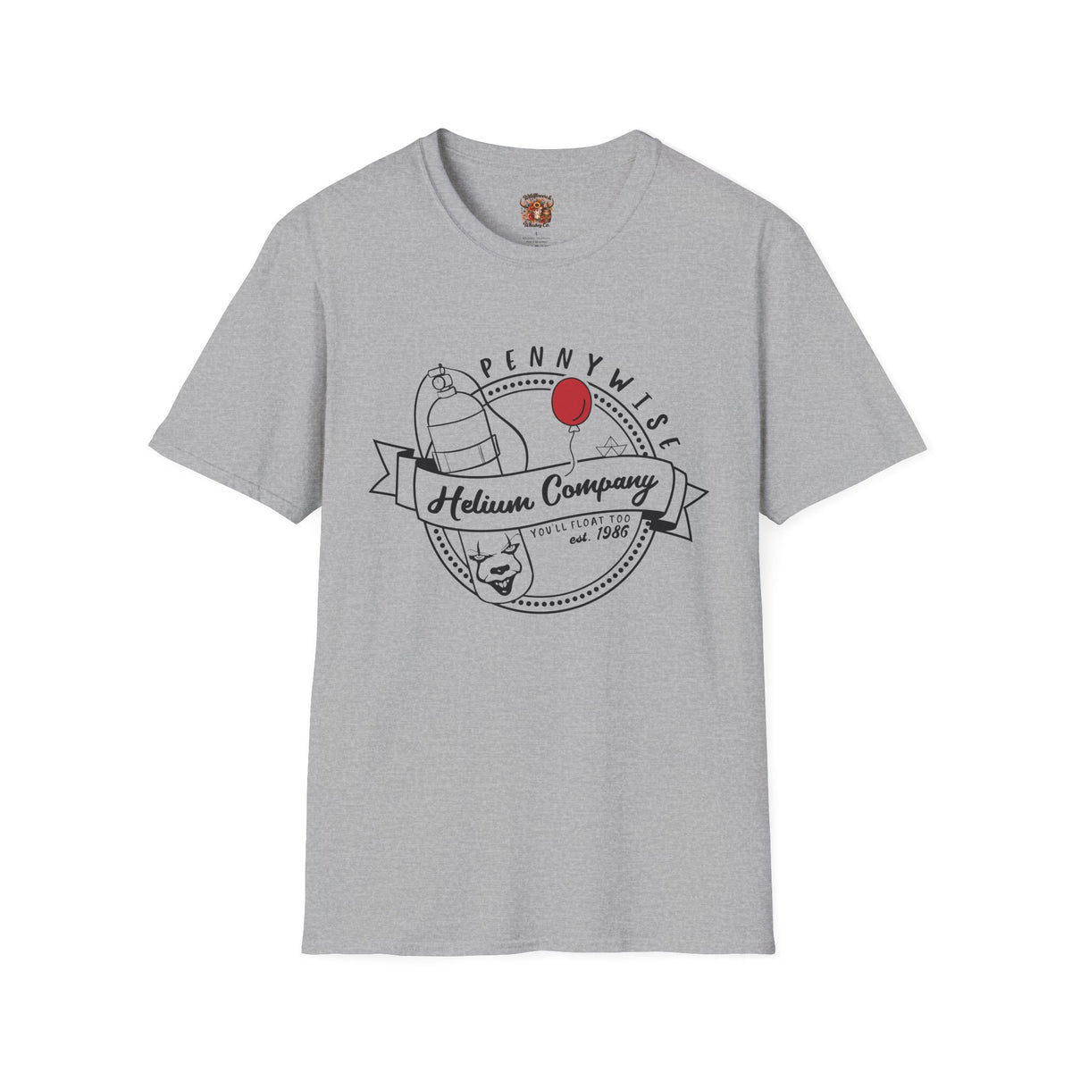 Pennywise Helium Company T-Shirt – Red Balloon Horror Graphic Tee