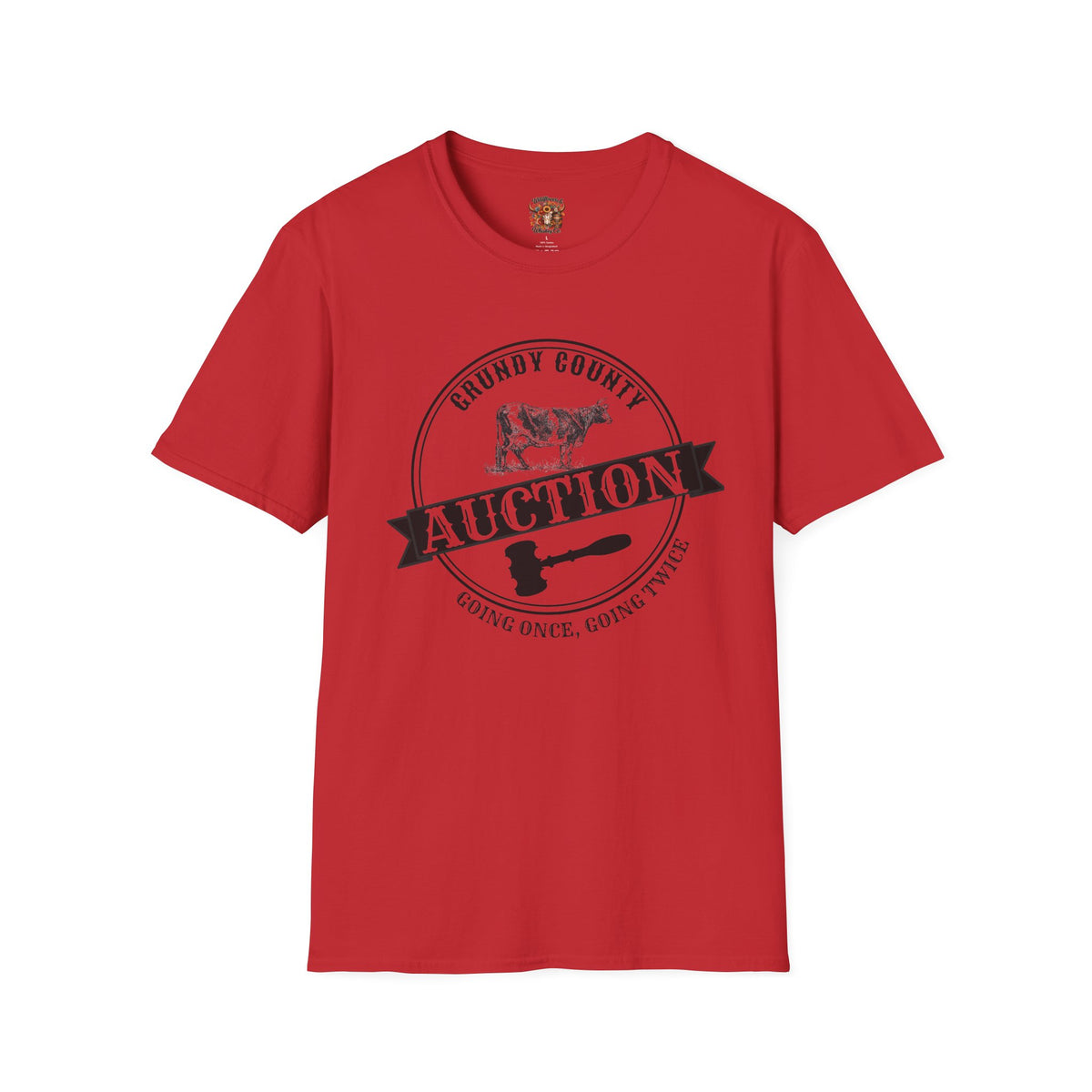 Grundy County Auction T-Shirt — Vintage Farm Livestock Sale Tee
