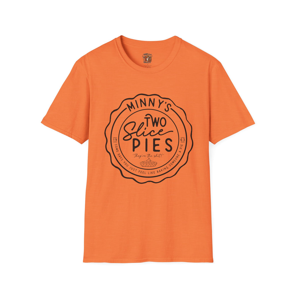 Two Slice Pies T‑Shirt — Minny’s Vintage Pie Shop Tee