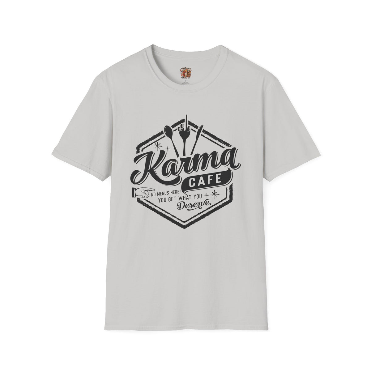 Karma Cafe T-Shirt — Vintage Coffee & Eatery Logo Tee
