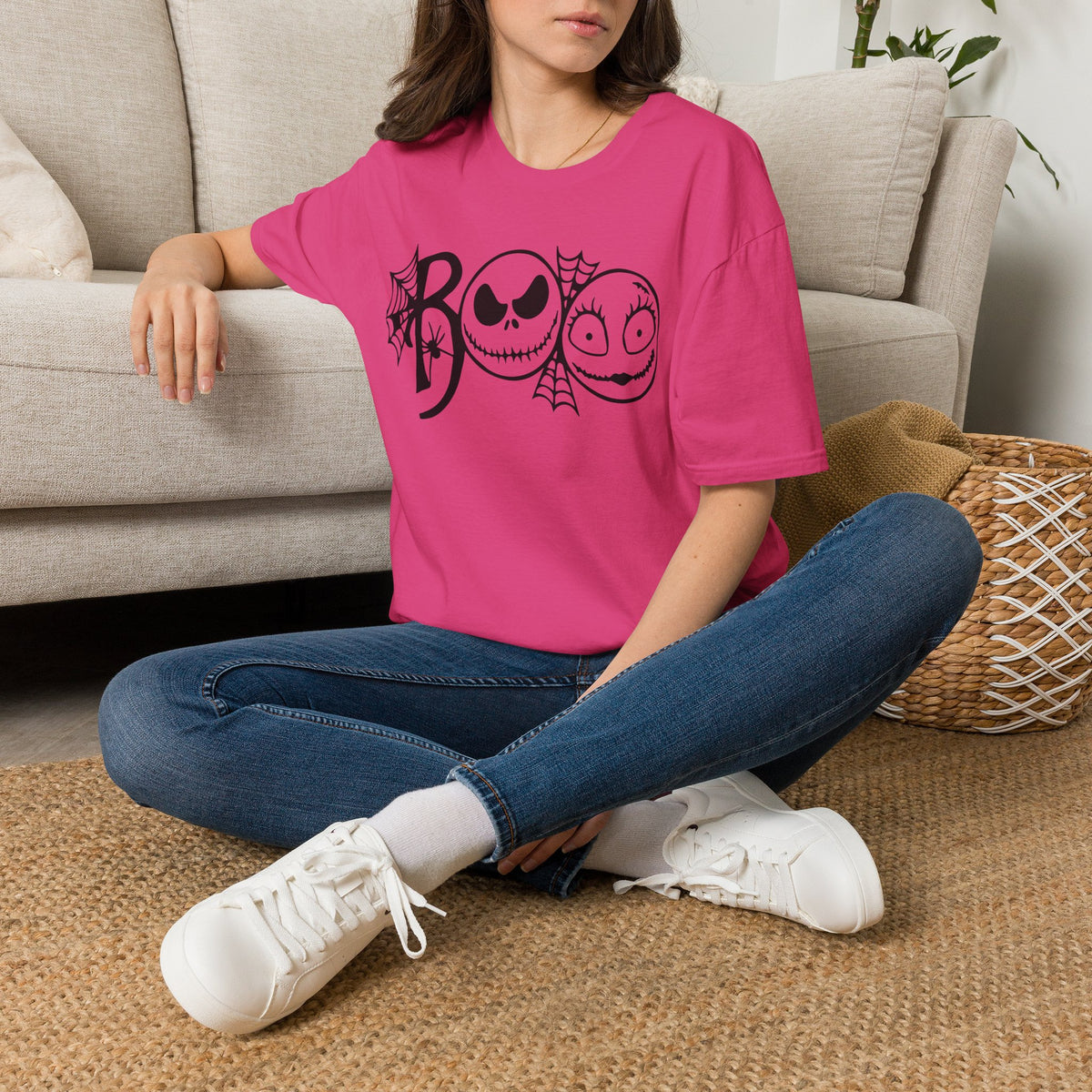 Boo Jack & Sally Halloween T-Shirt — Spooky Spiderweb Costume Tee