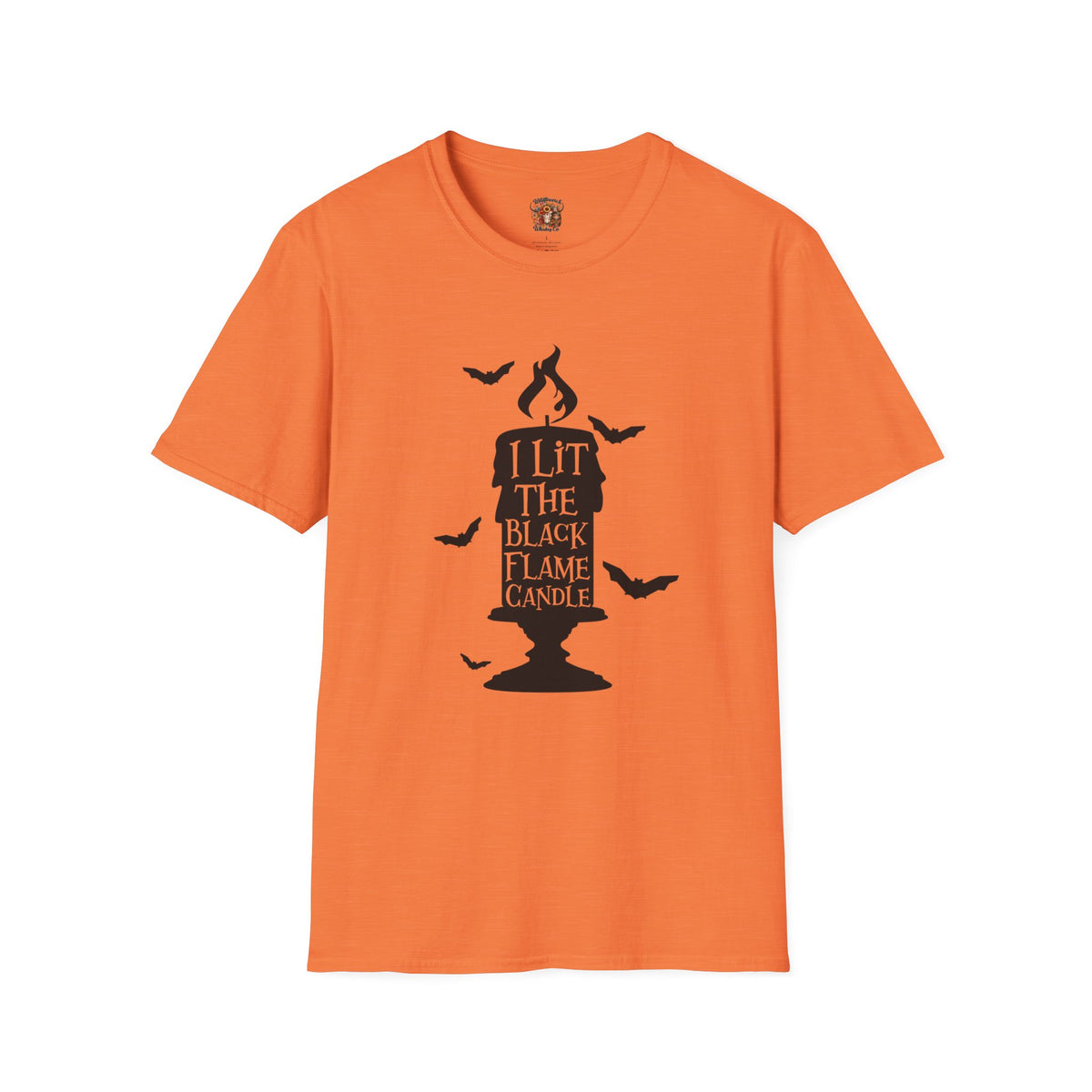 Candle Graphic T-Shirt — “I Lit The Black Flame Candle” Halloween Tee