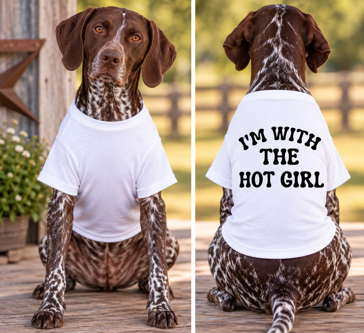 Pet Tank Top - "I’m With The Hot Girl" Cute Gray Dog Tank
