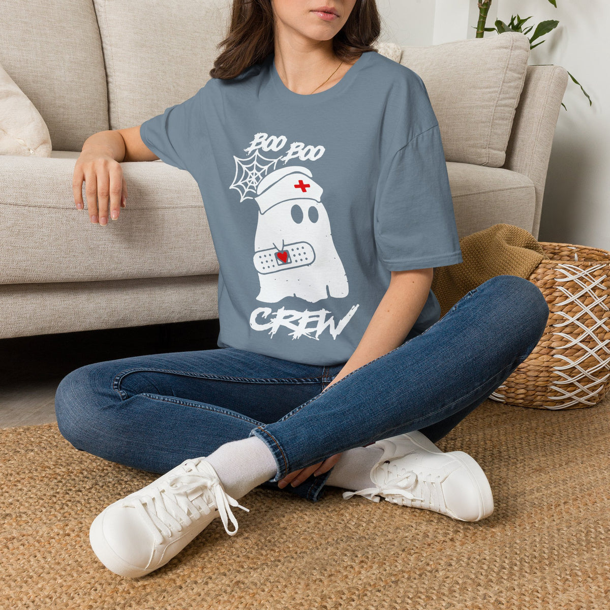 Boo Boo Crew T‑Shirt — Cute Tiny Chest Icons, Casual Everyday Tee