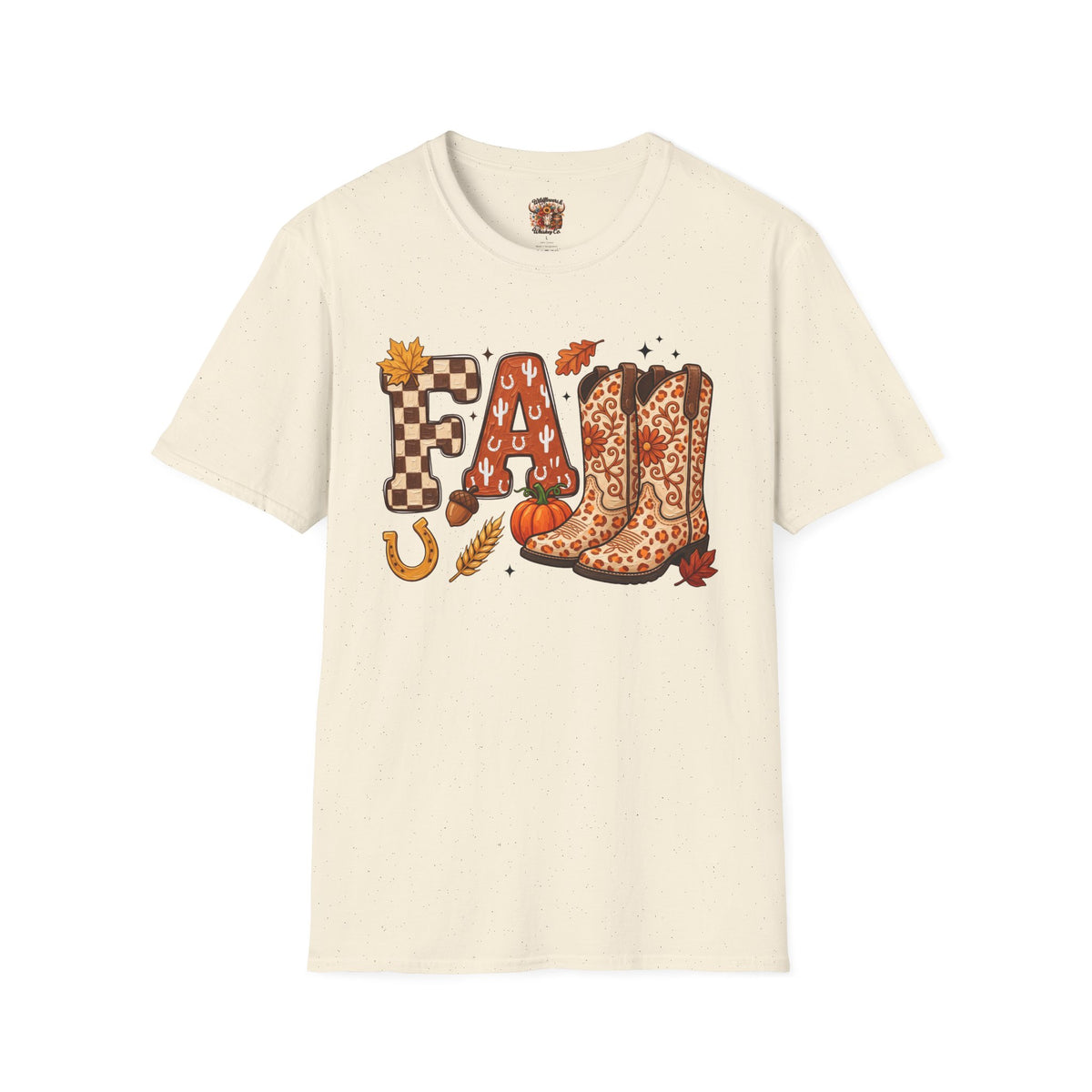 Fall Cowboy Boots T-Shirt — Autumn Farm & Pumpkin Graphic Tee