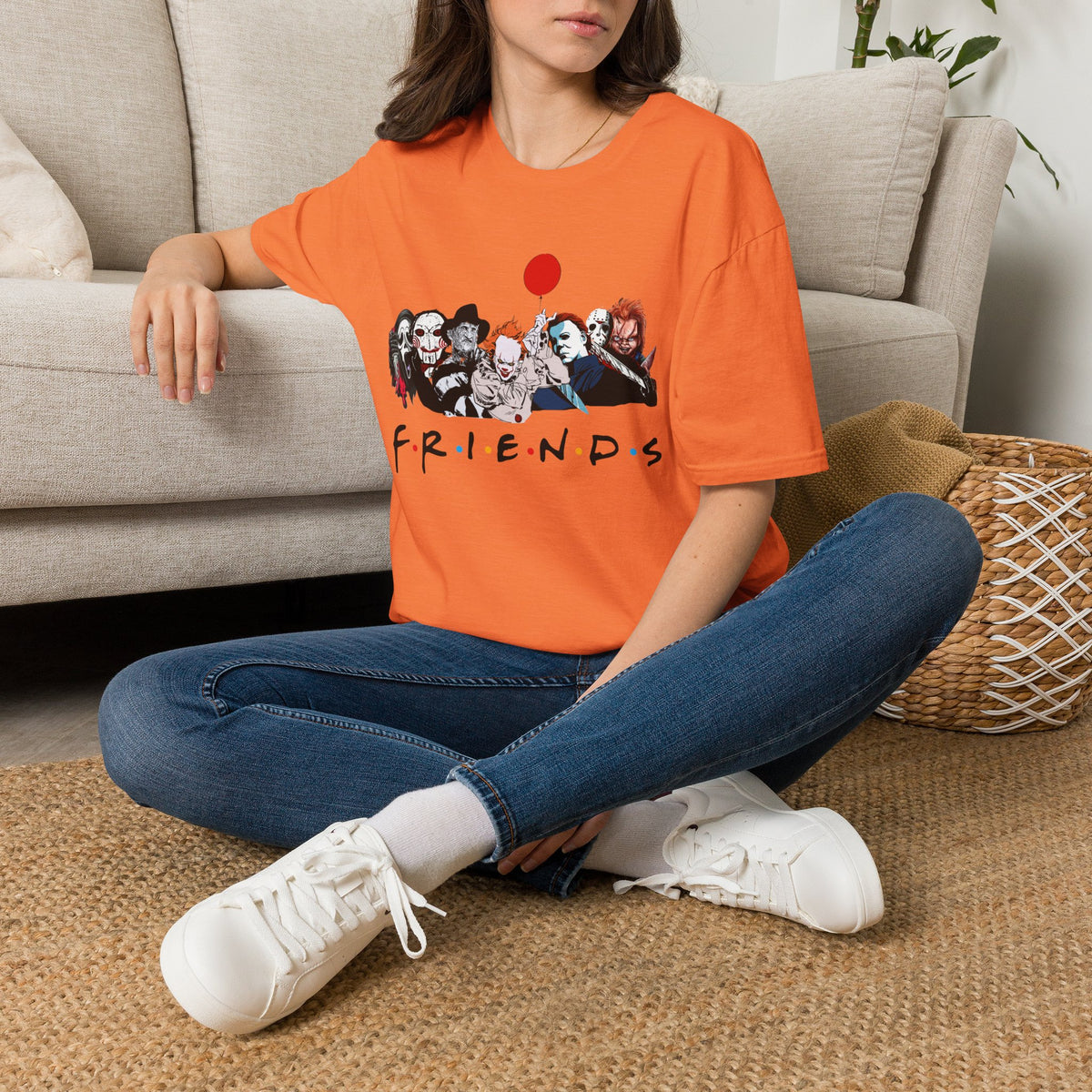 Horror Movie Villains Tee — 'F•R•I•E•N•D•S' Group Design