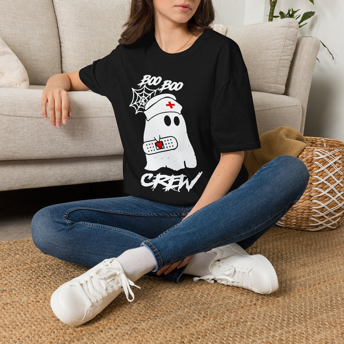 Boo Boo Crew T‑Shirt — Cute Tiny Chest Icons, Casual Everyday Tee