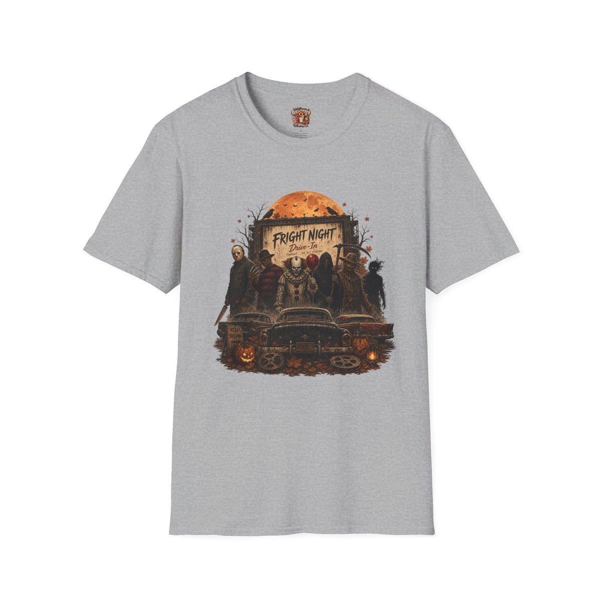 Horror Movie Characters 'Fright Night' T-Shirt — Retro Halloween Graphic Tee