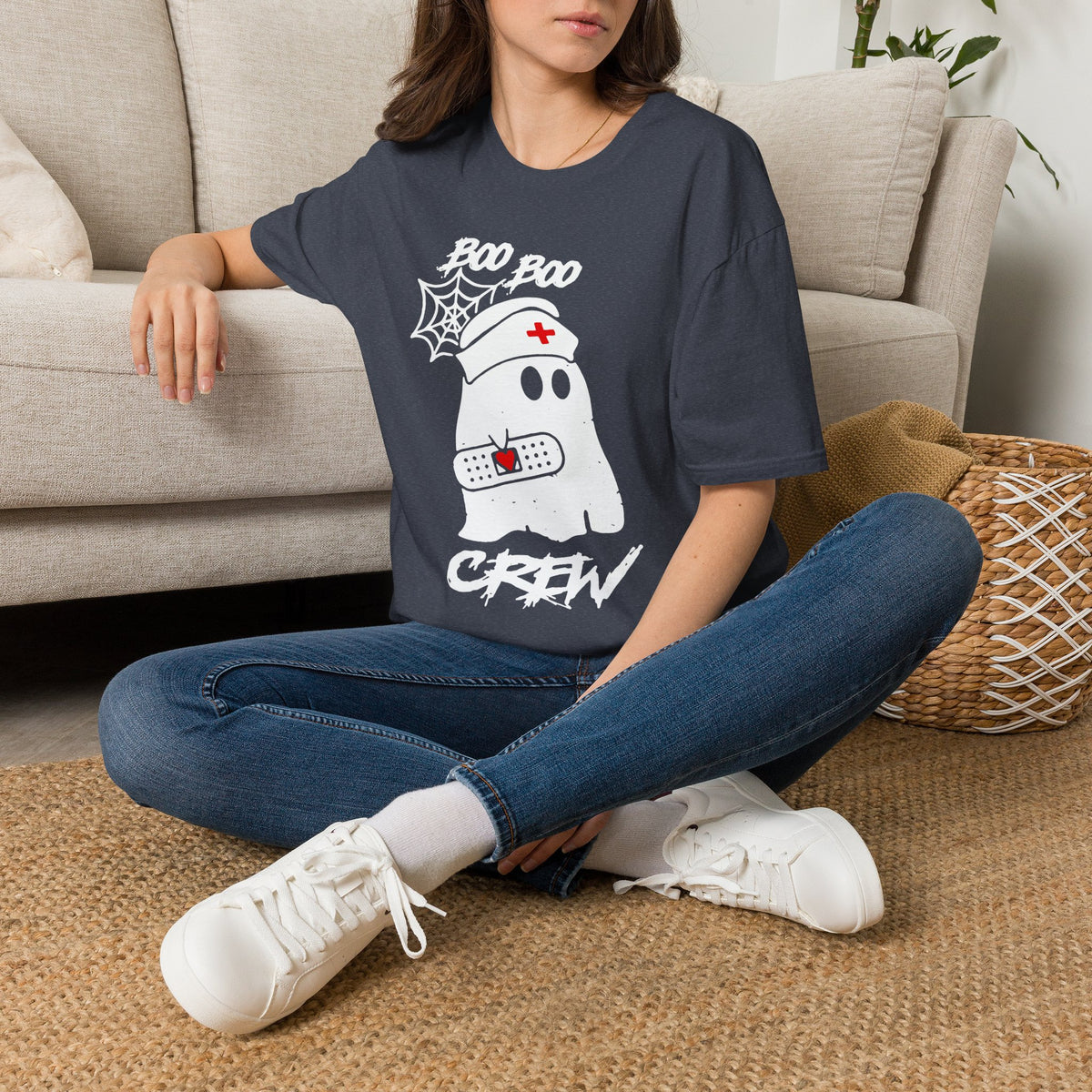 Boo Boo Crew T‑Shirt — Cute Tiny Chest Icons, Casual Everyday Tee
