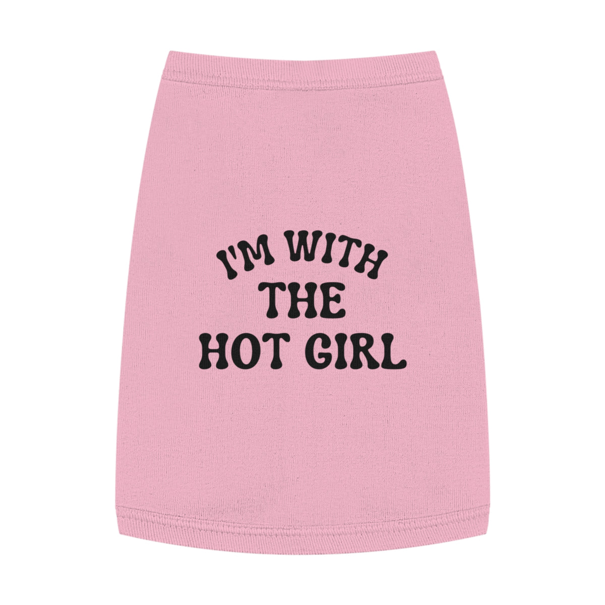 Pet Tank Top - "I’m With The Hot Girl" Cute Gray Dog Tank