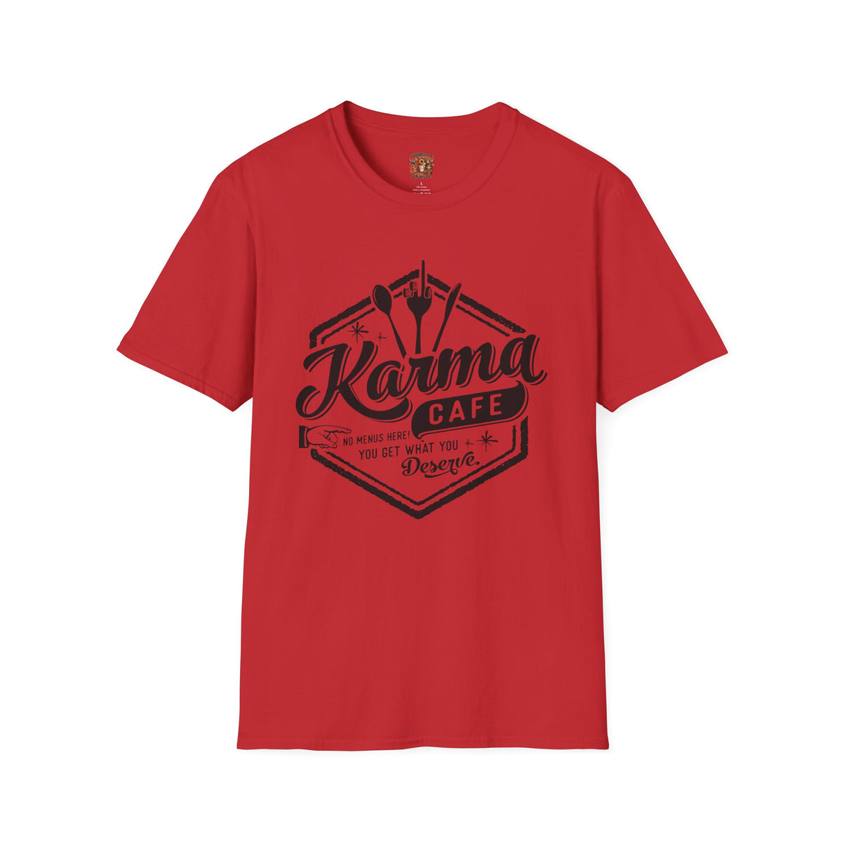 Karma Cafe T-Shirt — Vintage Coffee & Eatery Logo Tee