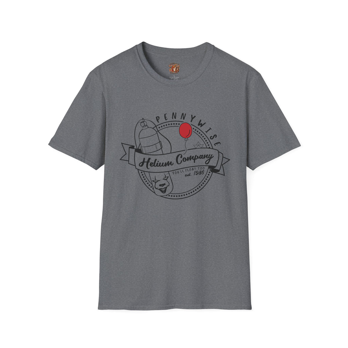 Pennywise Helium Company T-Shirt – Red Balloon Horror Graphic Tee
