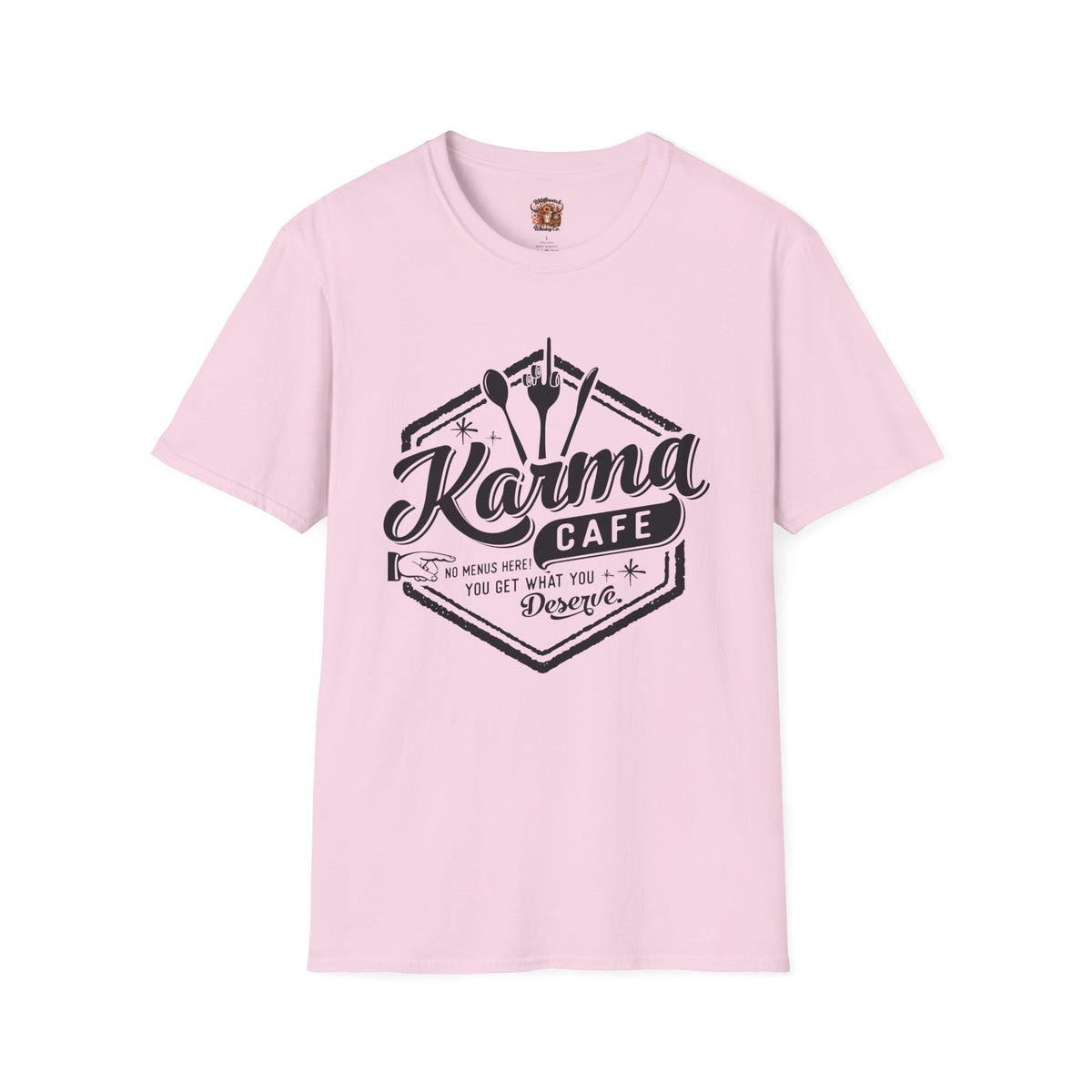 Karma Cafe T-Shirt — Vintage Coffee & Eatery Logo Tee