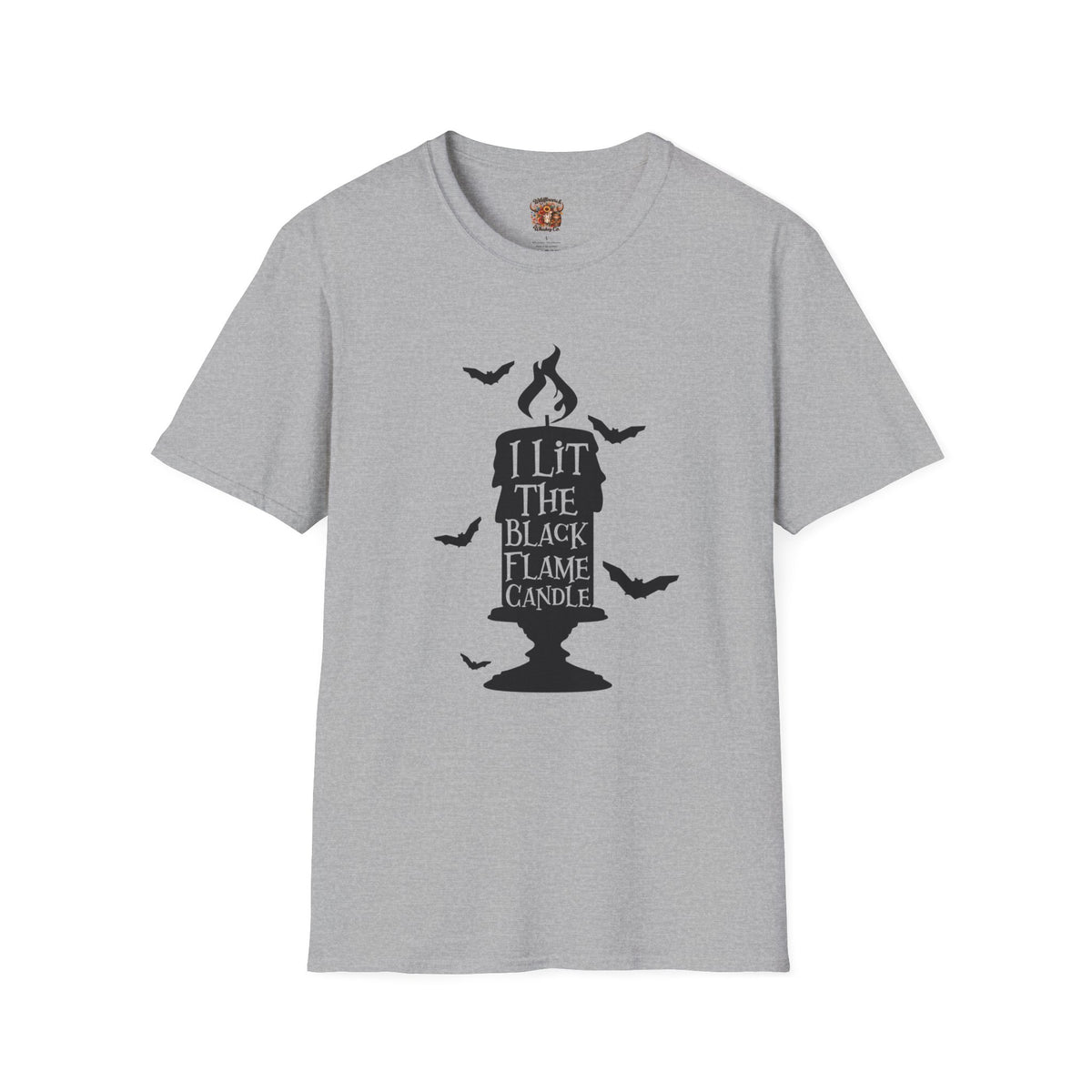 Candle Graphic T-Shirt — “I Lit The Black Flame Candle” Halloween Tee