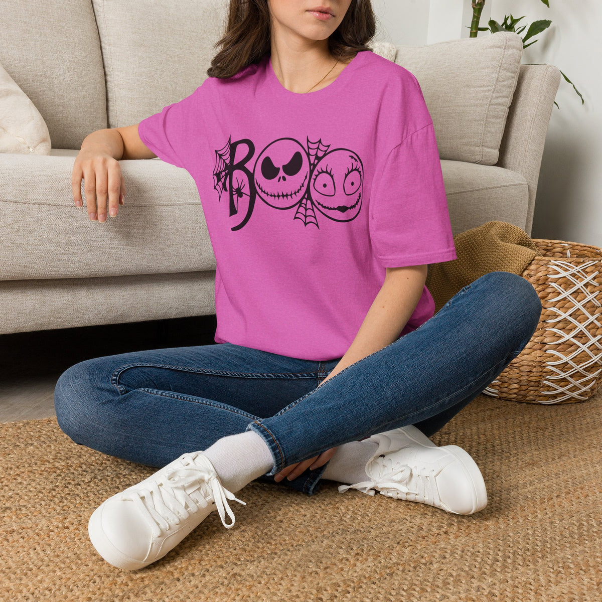 Boo Jack & Sally Halloween T-Shirt — Spooky Spiderweb Costume Tee