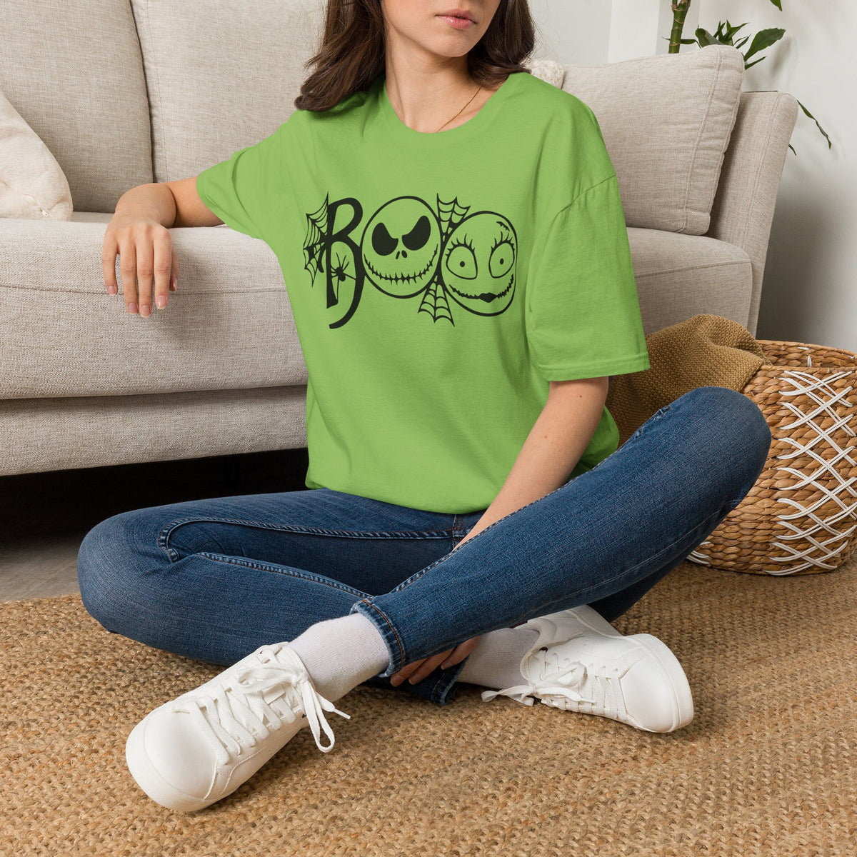 Boo Jack & Sally Halloween T-Shirt — Spooky Spiderweb Costume Tee