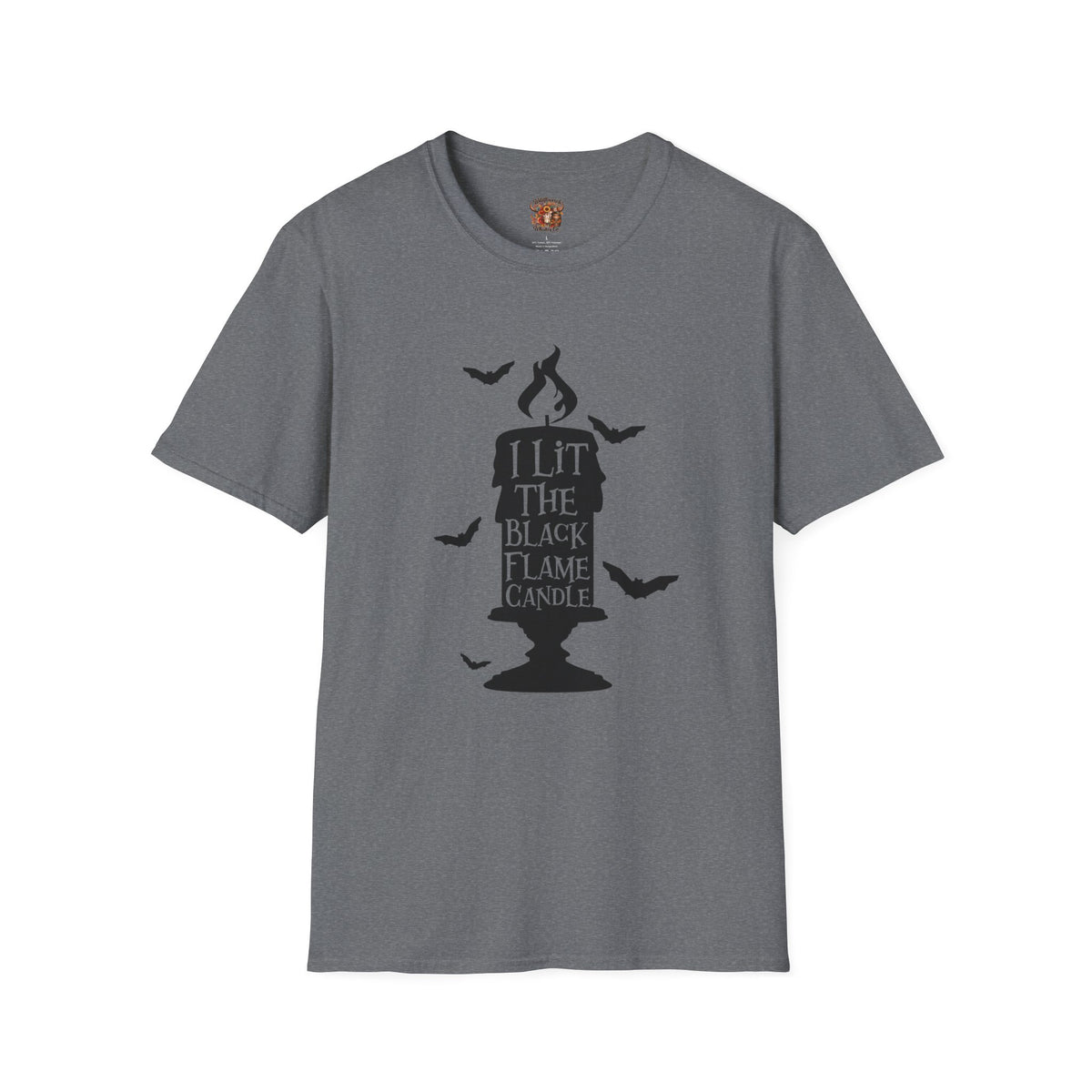 Candle Graphic T-Shirt — “I Lit The Black Flame Candle” Halloween Tee