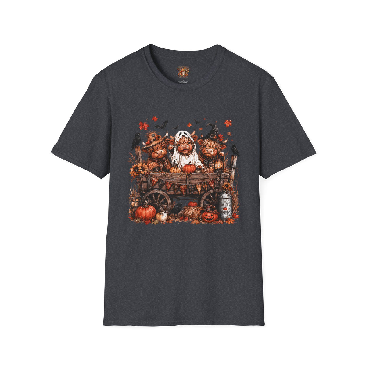Halloween Pig Trio T-Shirt — Cute Spooky Farm Pumpkin Tee