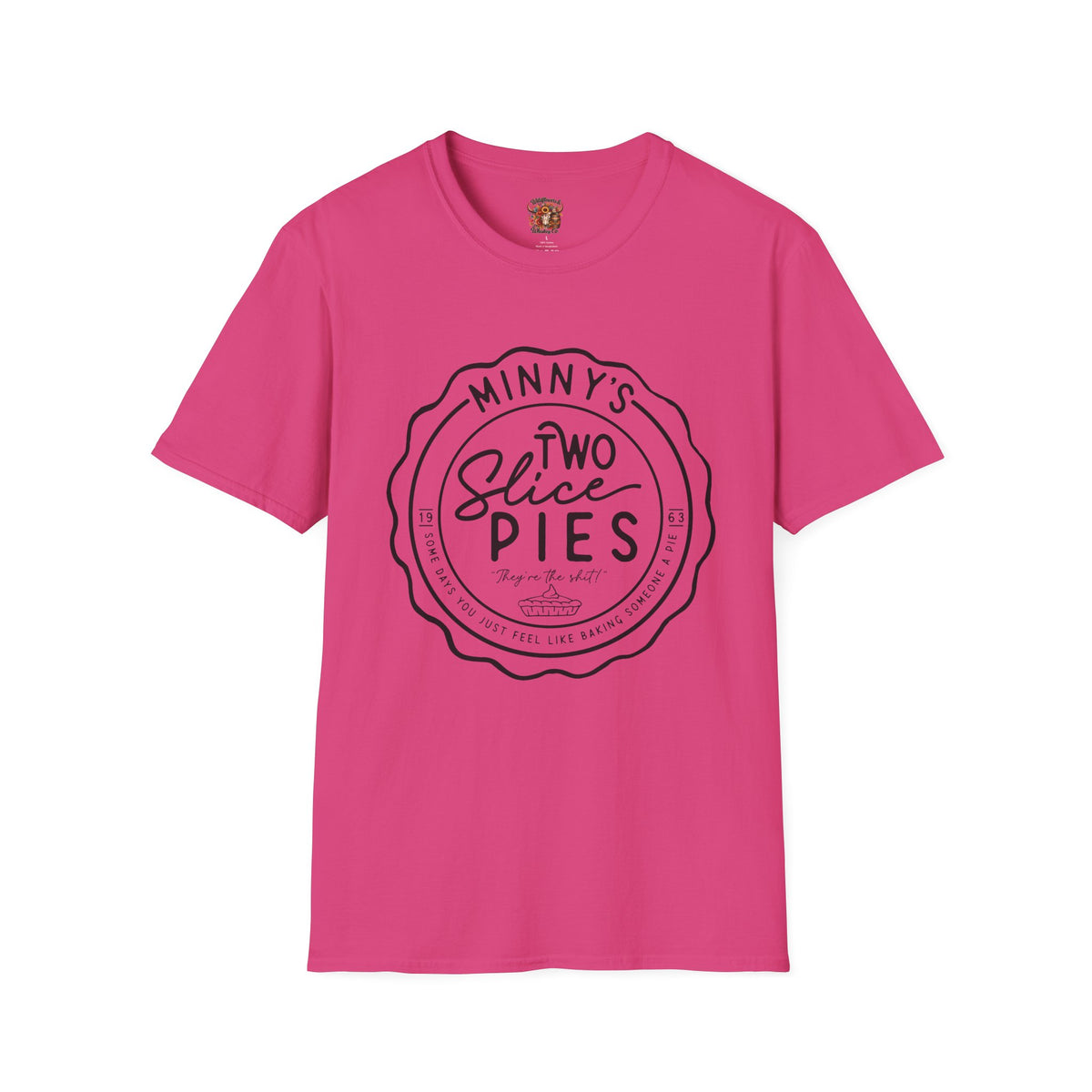 Two Slice Pies T‑Shirt — Minny’s Vintage Pie Shop Tee