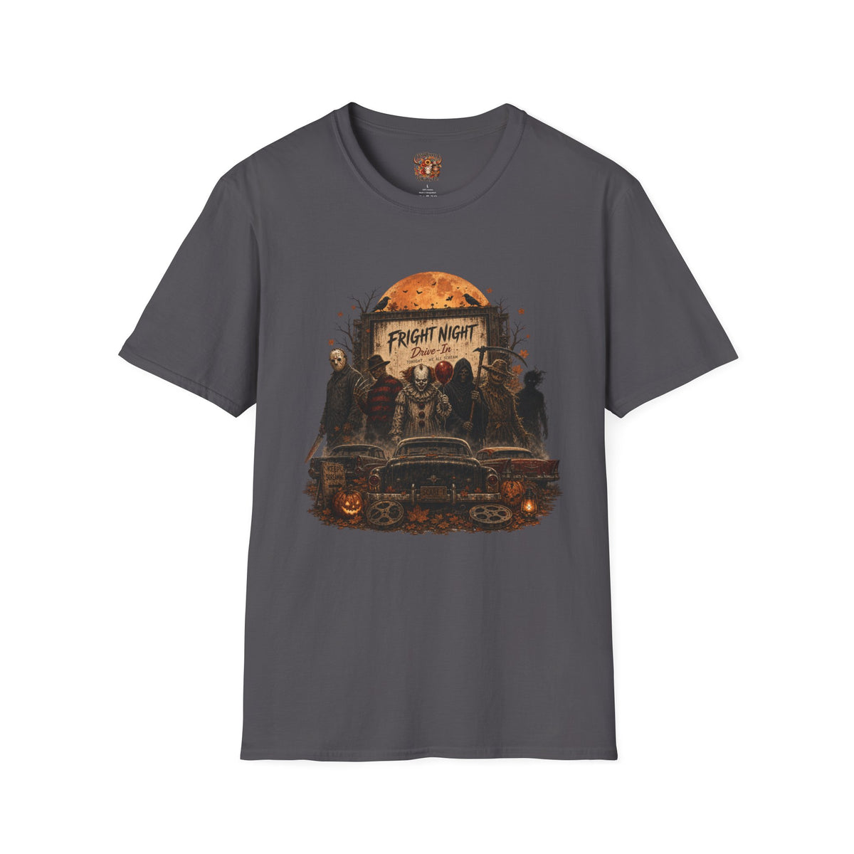 Horror Movie Characters 'Fright Night' T-Shirt — Retro Halloween Graphic Tee