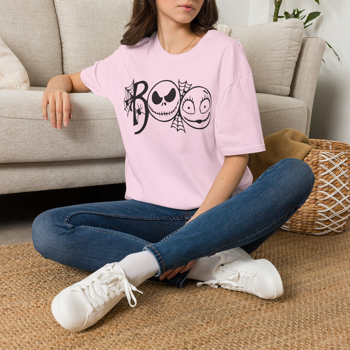 Boo Jack & Sally Halloween T-Shirt — Spooky Spiderweb Costume Tee